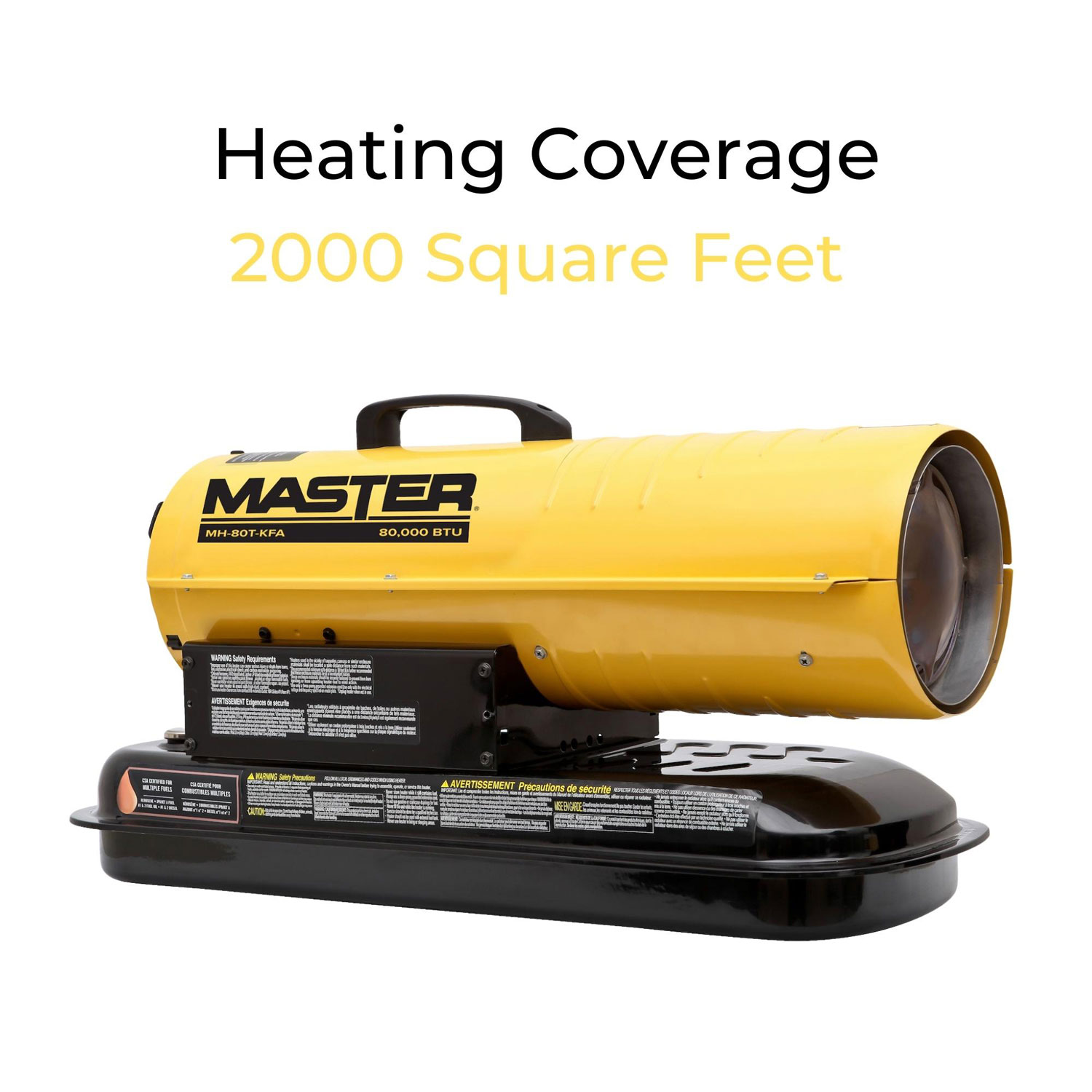Master Kerosene Diesel Air Heater - 80,000 BTU - Yellow | Best Buy Canada