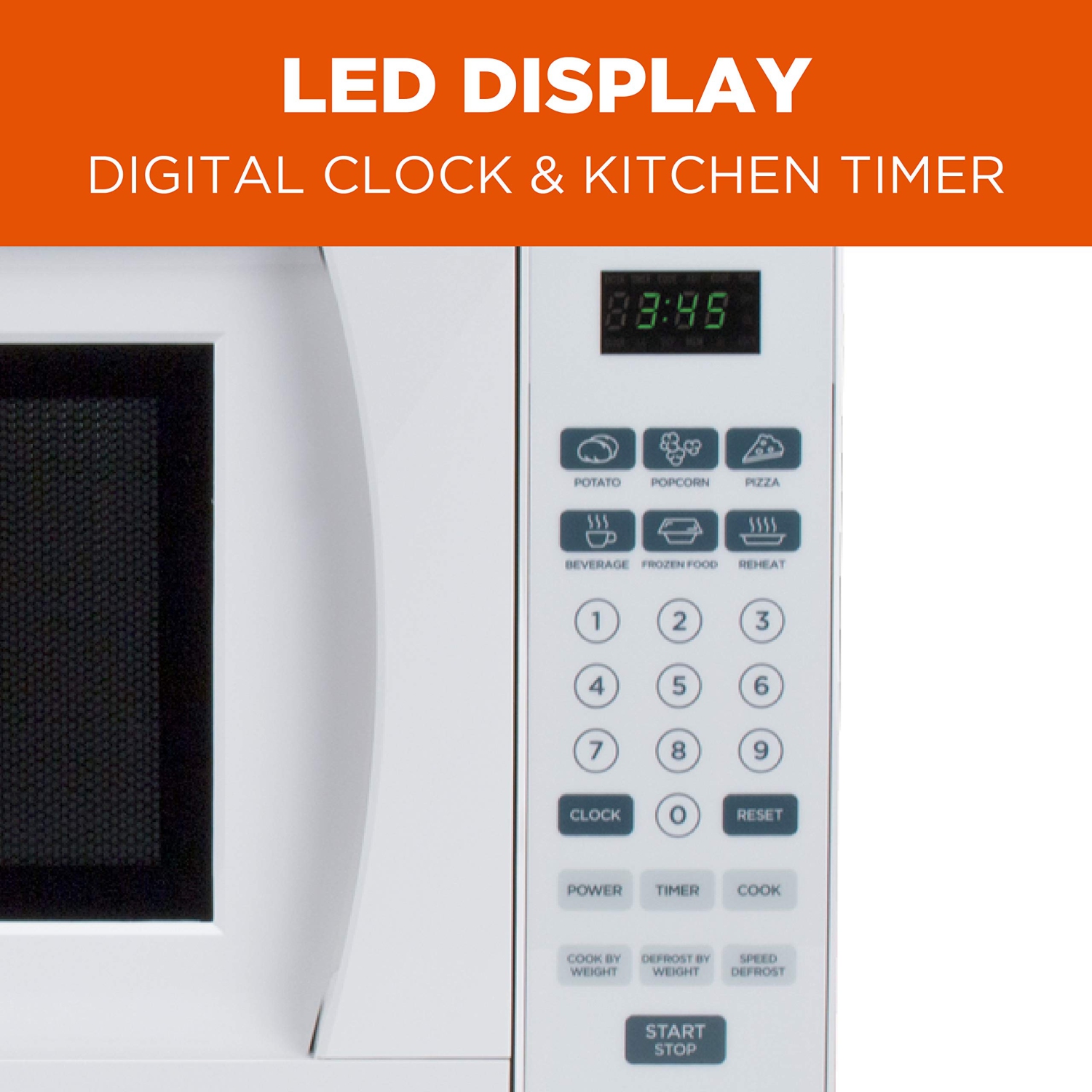 Commercial Chef Counter Top Microwave, 0.7 Cubic Feet, White