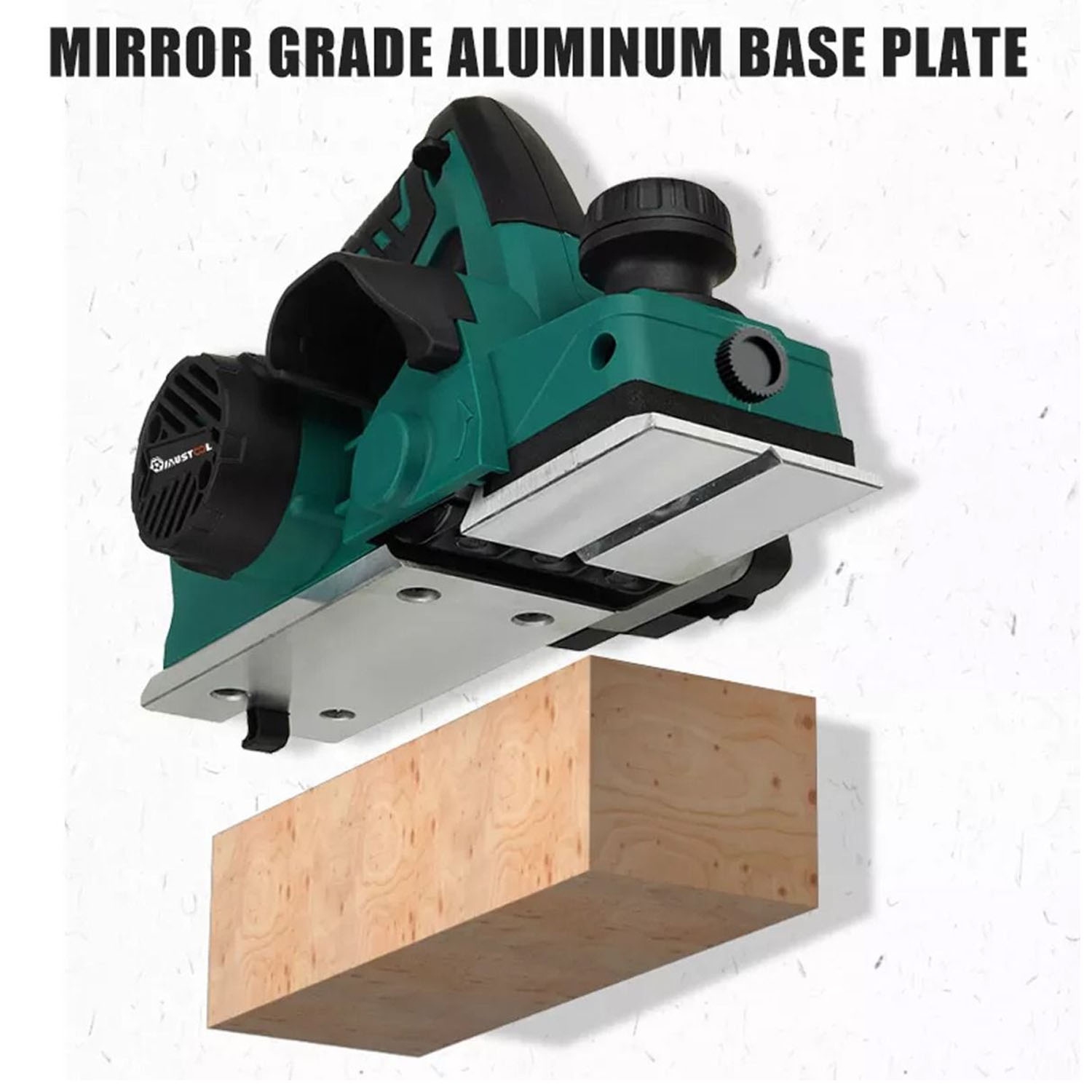 Rabot sans fil 18 V avec batterie et chargeur, rabot à main électrique avec largeur de 82 mm et profondeur de 2 mm, 15 000 tr/min