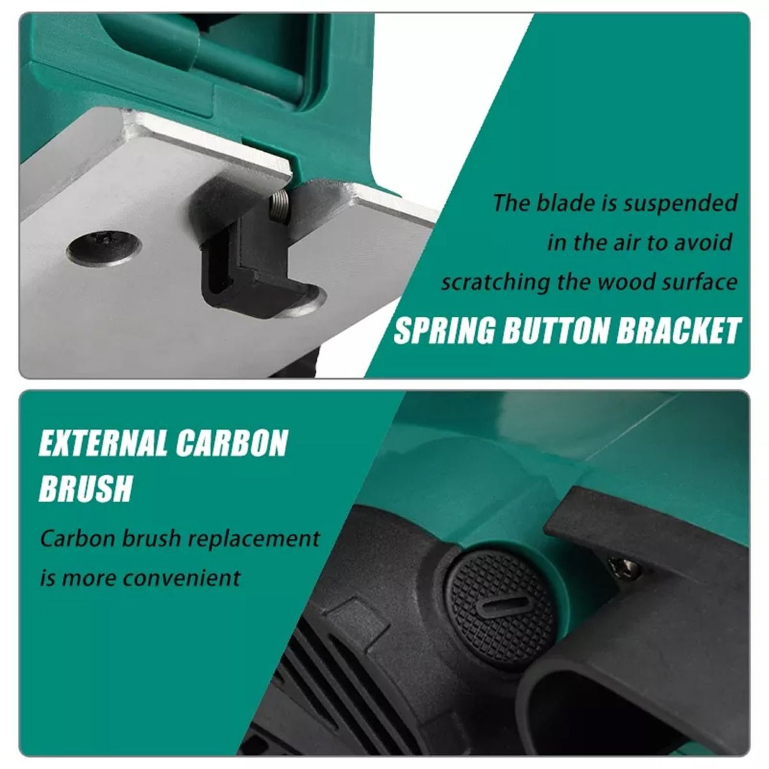 Rabot sans fil 18 V avec batterie et chargeur, rabot à main électrique avec largeur de 82 mm et profondeur de 2 mm, 15 000 tr/min