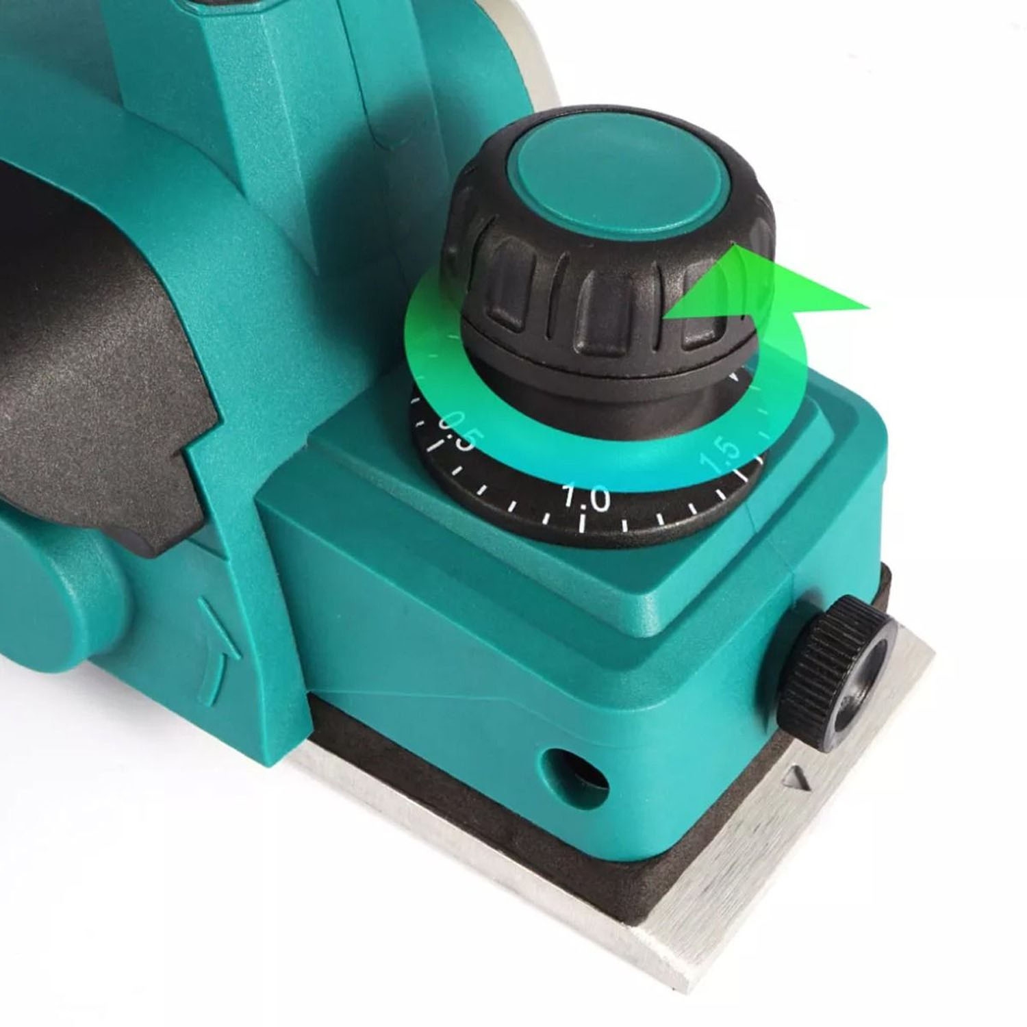 Rabot sans fil 18 V avec batterie et chargeur, rabot à main électrique avec largeur de 82 mm et profondeur de 2 mm, 15 000 tr/min