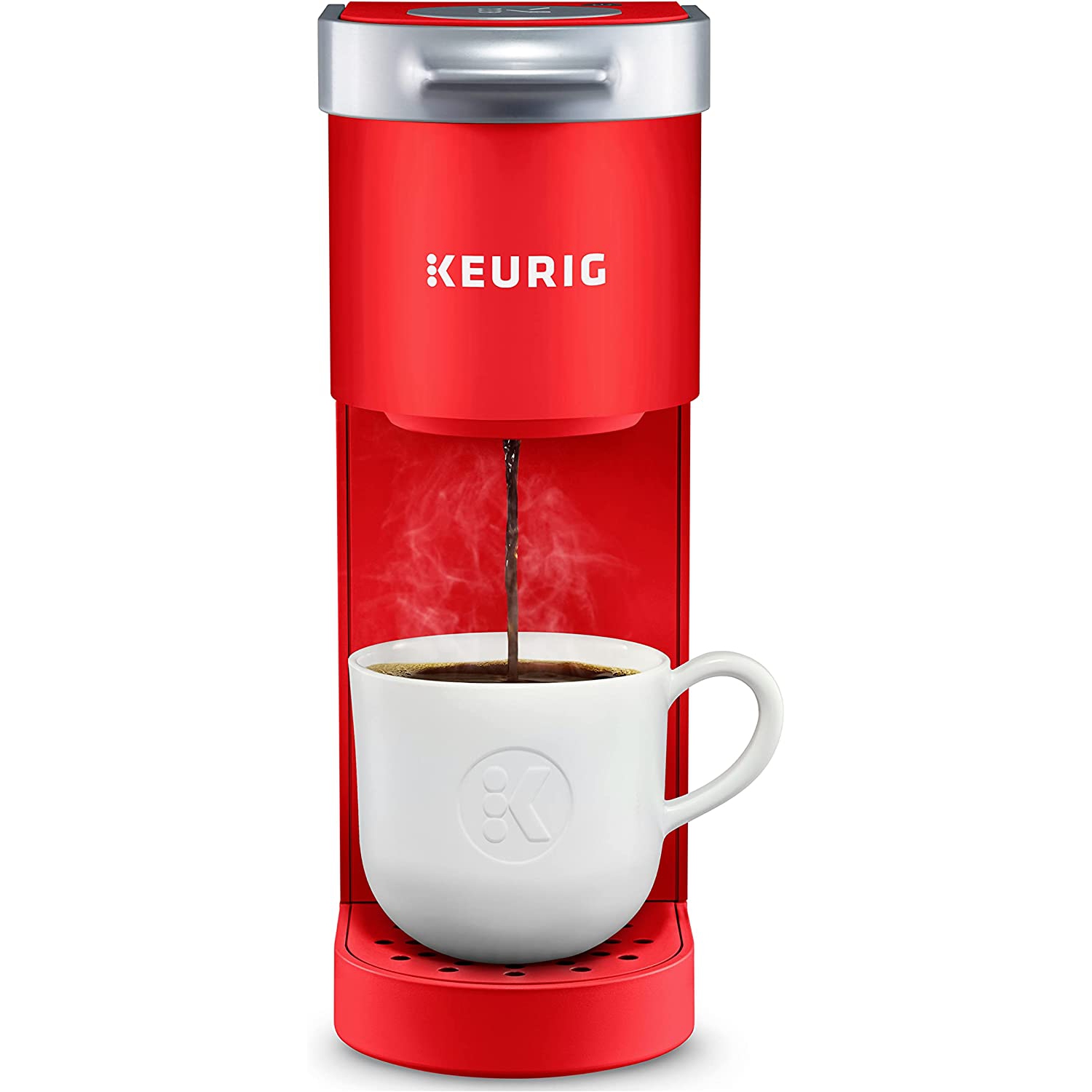 Keurig K-Mini Single Serve K-Cup Pod Coffee Maker, Featuring an Ultra-Sleek Design, Poppy Red