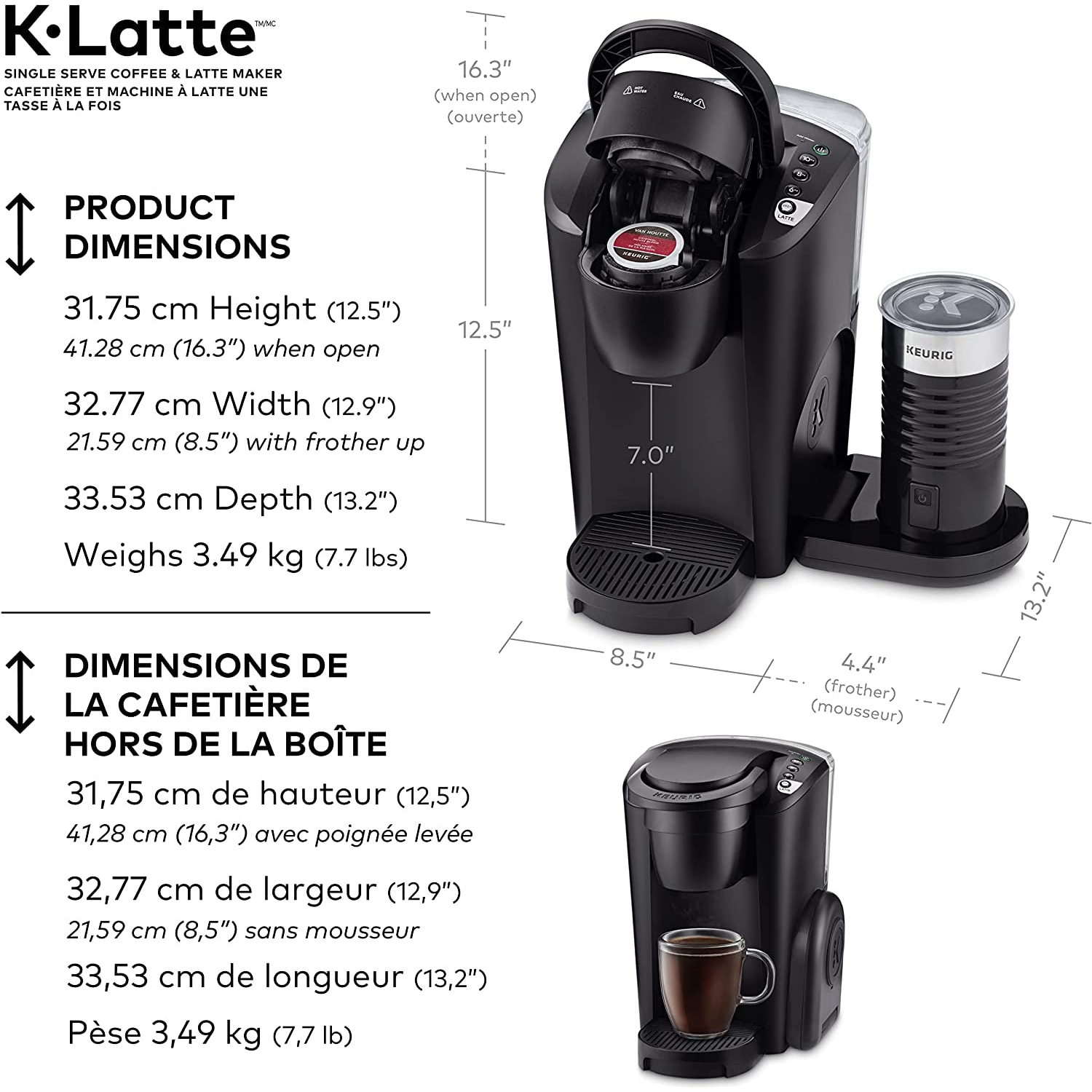 Keurig K-CafÃ Single Serve K-Cup Pod Coffee, Latte and Cappuccino