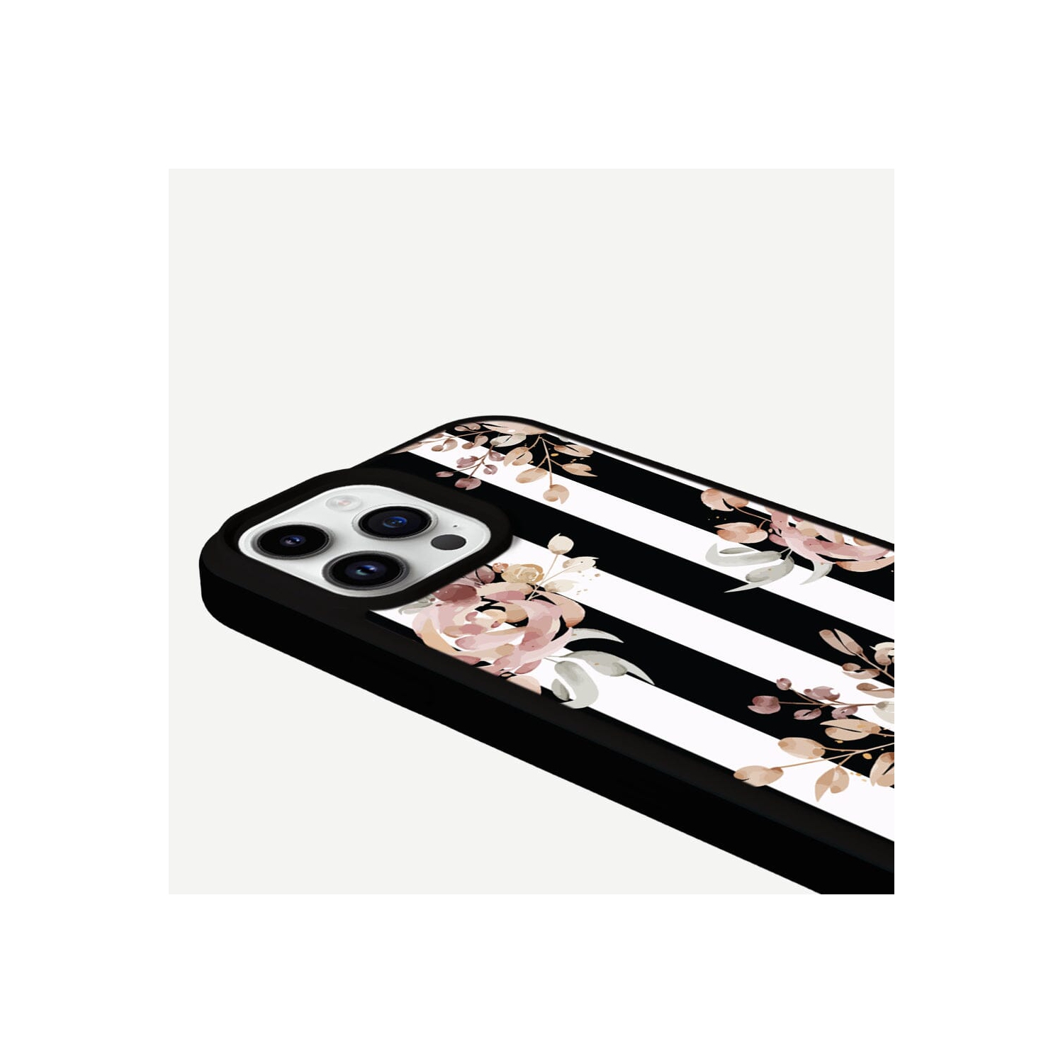 Black Flower iPhone 13 Pro Max Case - MagSafe Enabled