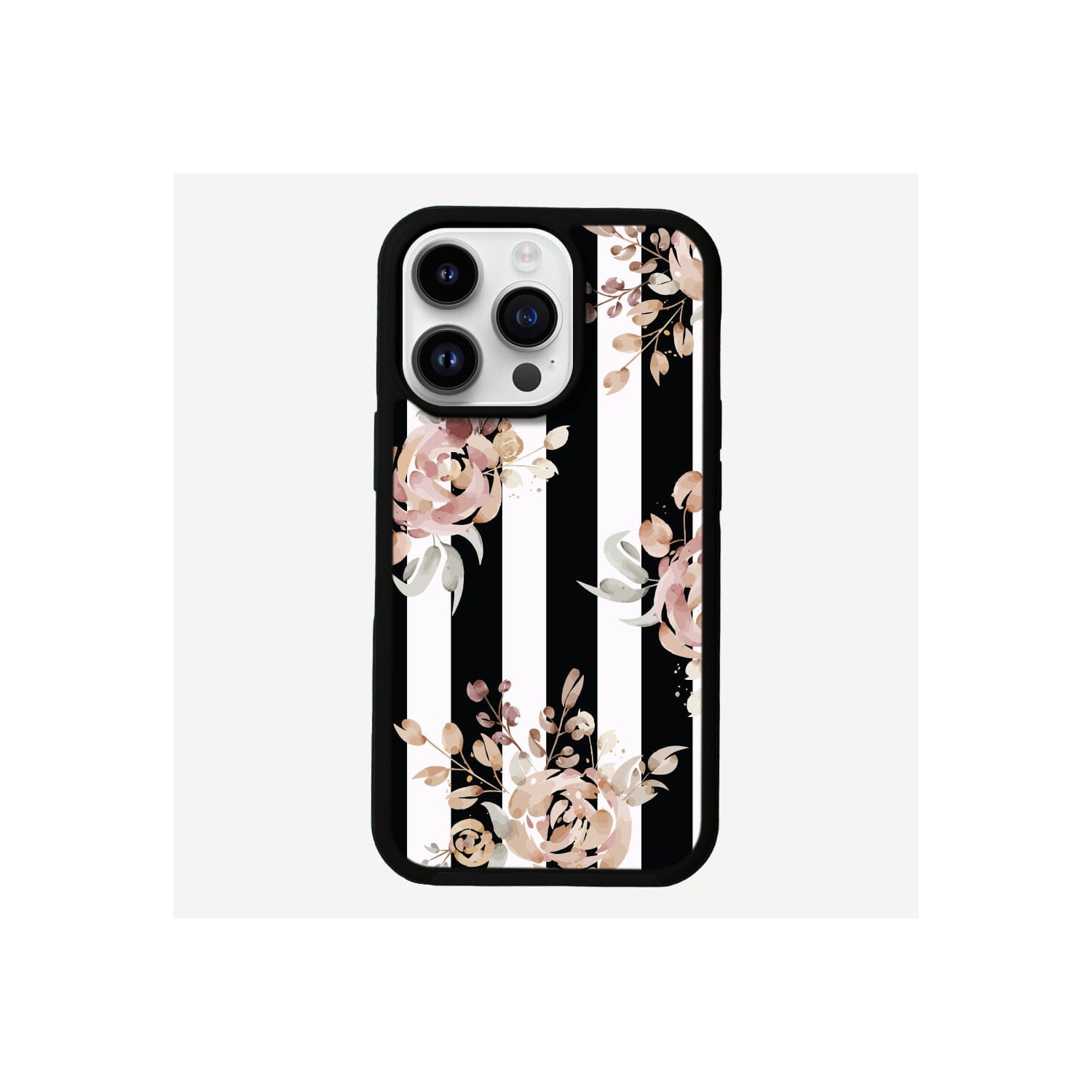 Black Flower iPhone 13 Pro Case - MagSafe Enabled