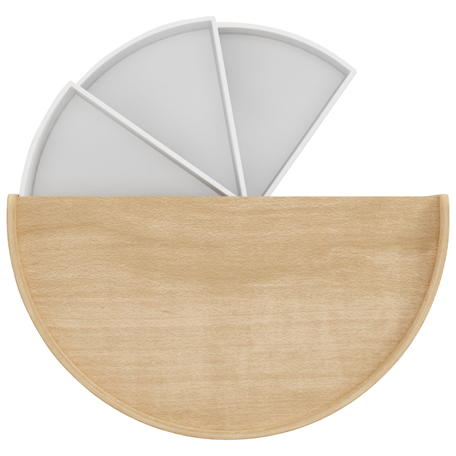 Coffret à bijoux rond Moona d'Umbra - Blanc/Naturel