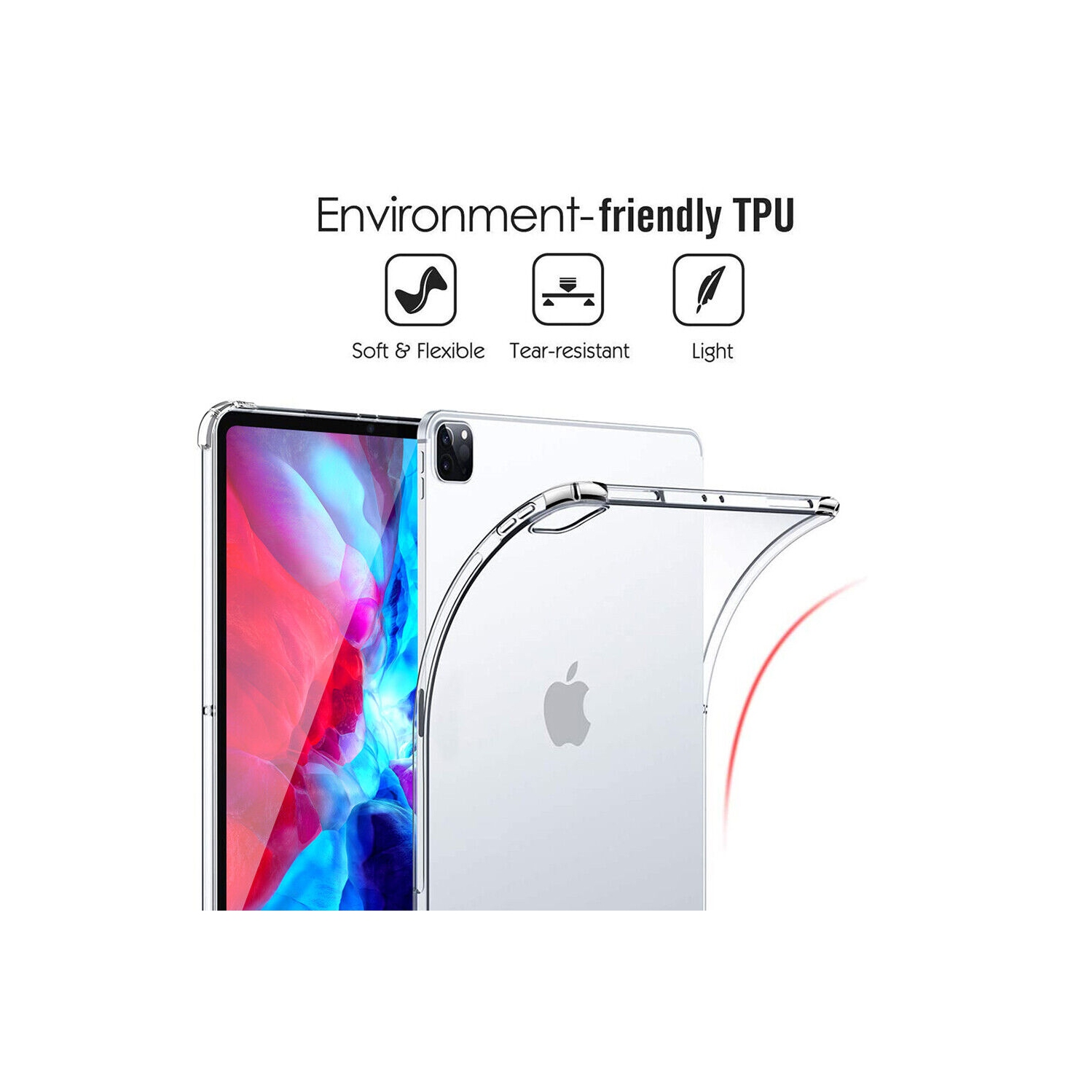 Crystal Clear TPU Case & Matte/HD Clear PET Films for New iPad Pro 11inch 3rd M1