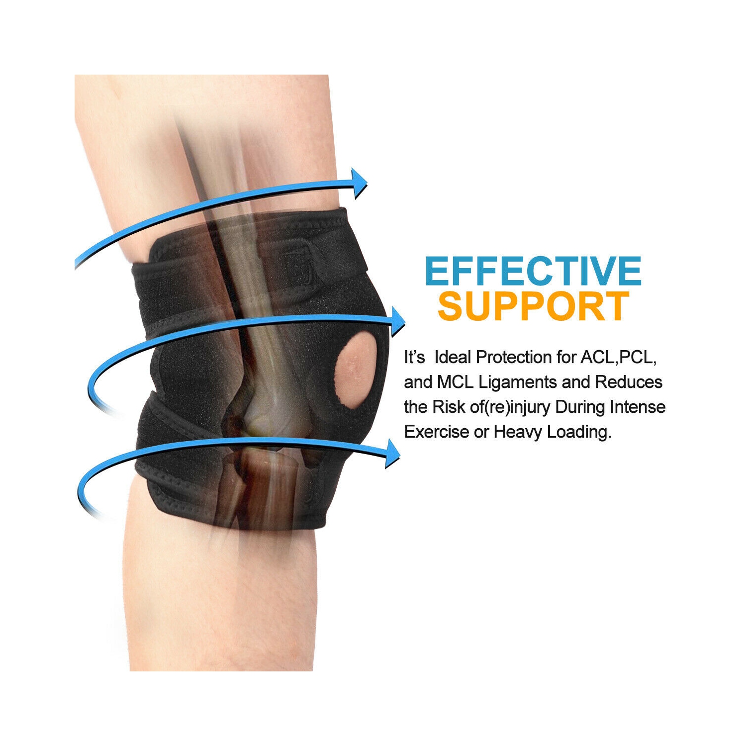 Breathable Adjustable Compression Sleeve Knee Support Brace/ Ankle Support Brace