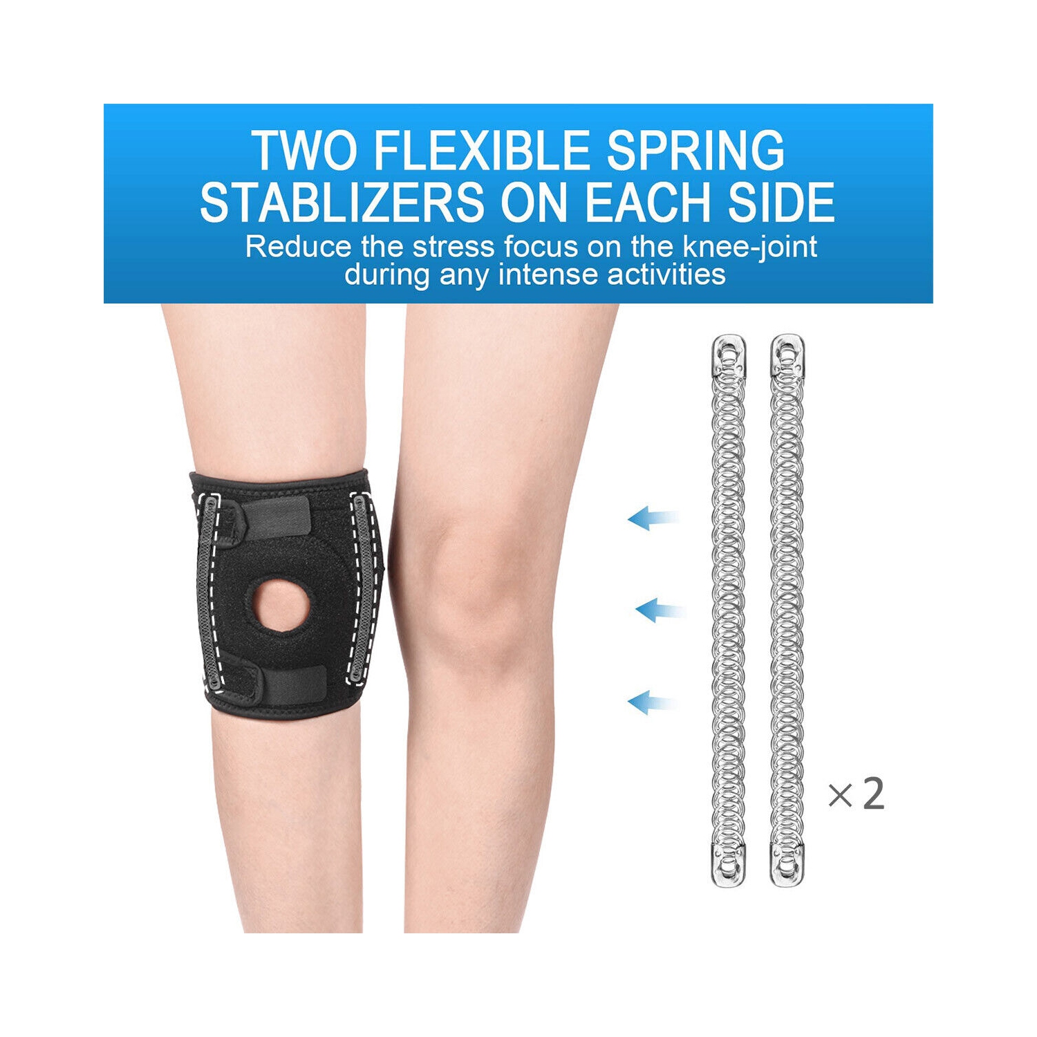 Breathable Adjustable Compression Sleeve Knee Support Brace/ Ankle Support Brace