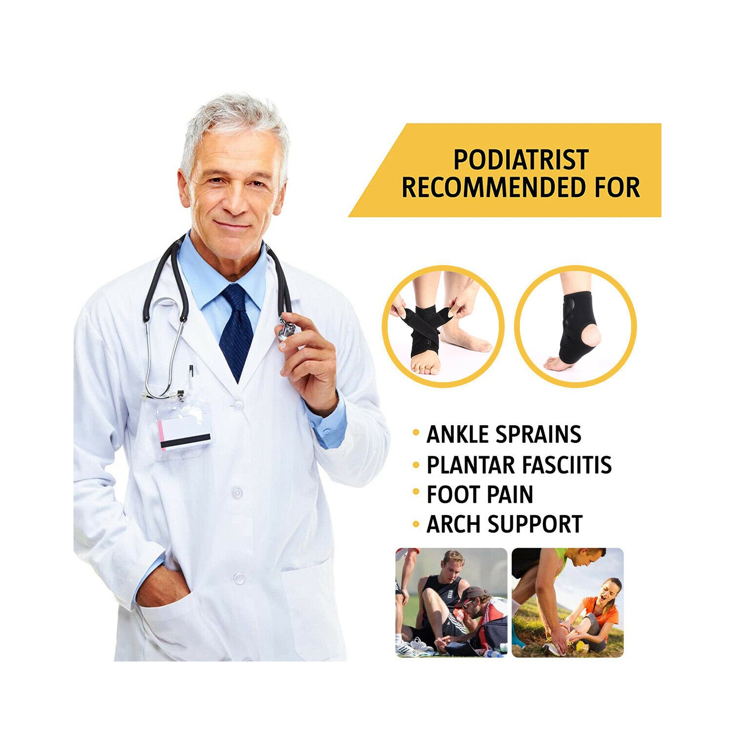 Support ajustable perméable à l’air pour genou/support pour cheville