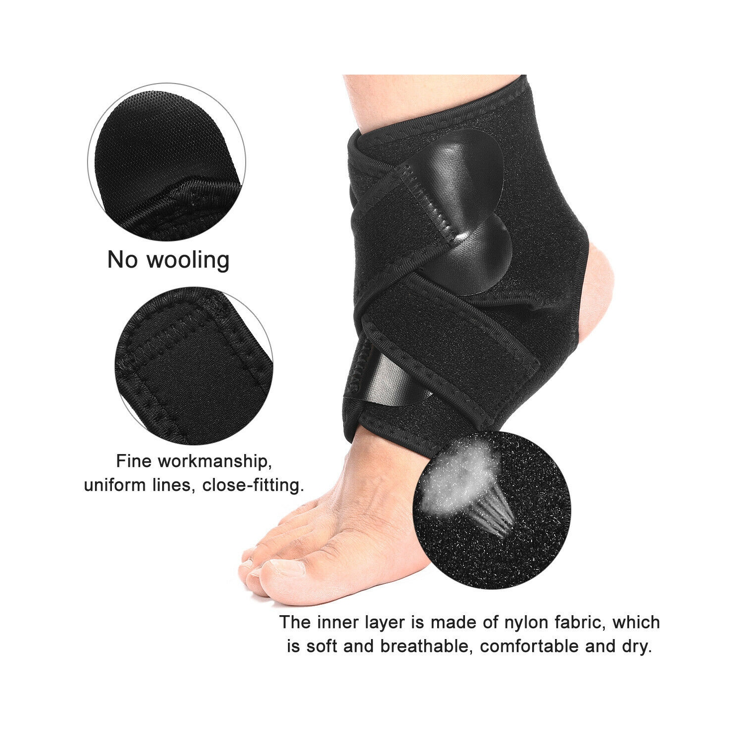 Breathable Adjustable Compression Sleeve Knee Support Brace/ Ankle Support Brace