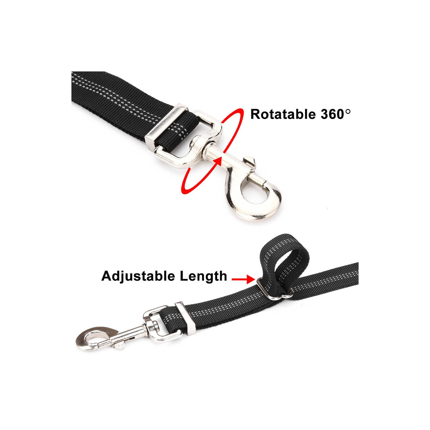 Répartiteur réfléchissant double à double mine et ajustable pour deux chiens