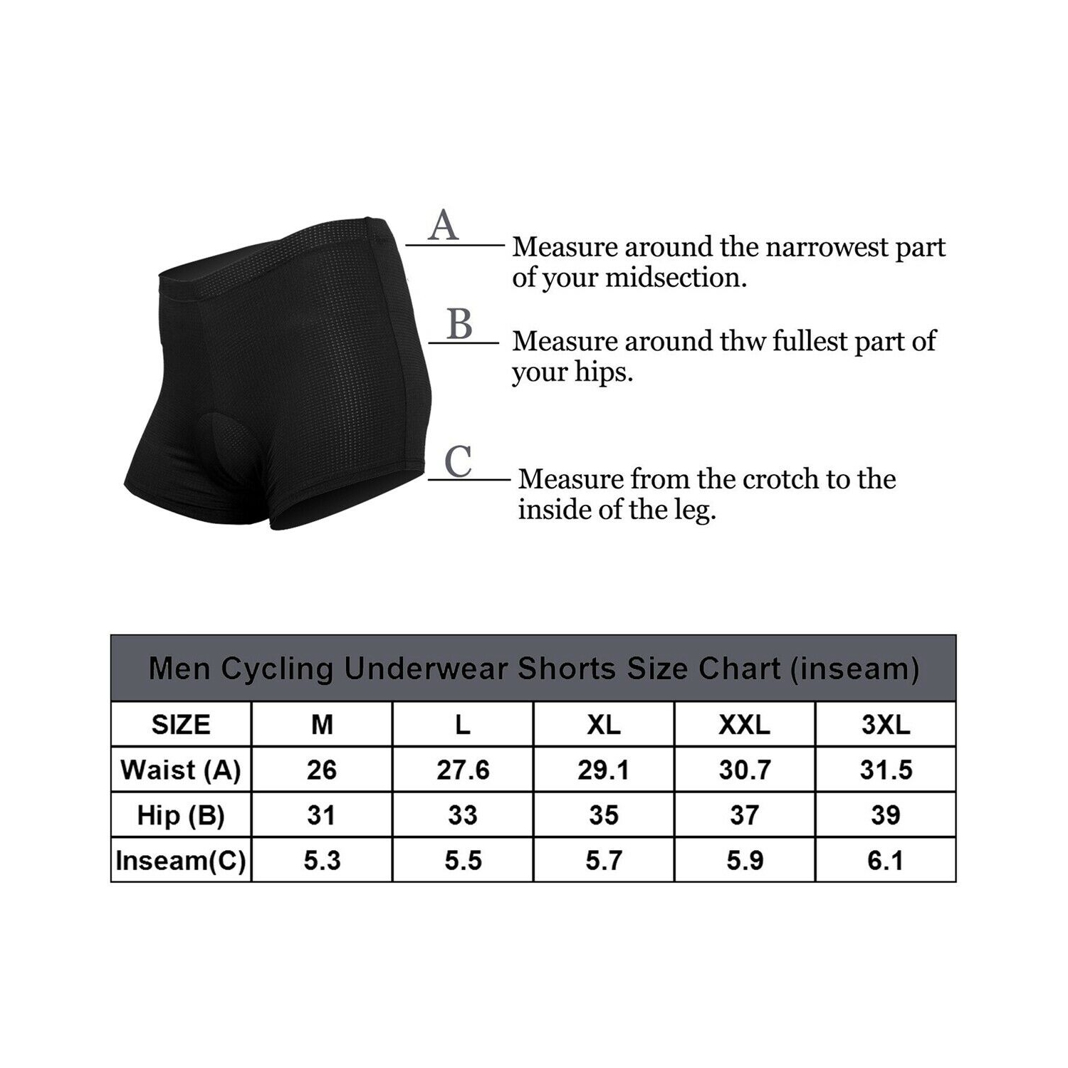 Shorts de vélo À SÉCHAGE rapide pour hommes sous-vêtements de vélo avec bourre en gel 3D CA