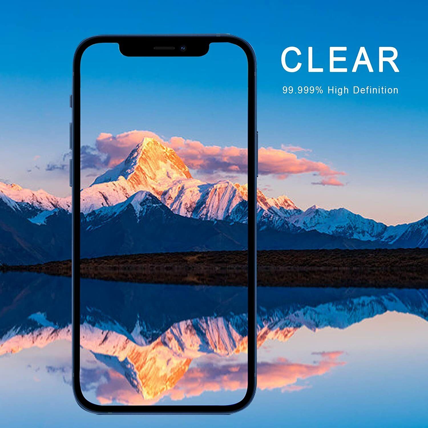 [2-Pack] 3D Curved Edges Tempered-Glass Film Case-Friendly for iPhone 13/13 Pro