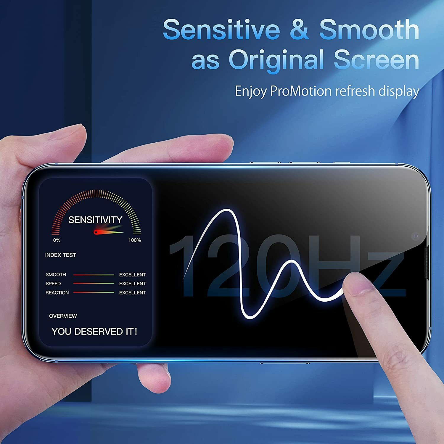 [2-Pack] 3D Curved Edges Tempered-Glass Film Case-Friendly for iPhone 13/13 Pro