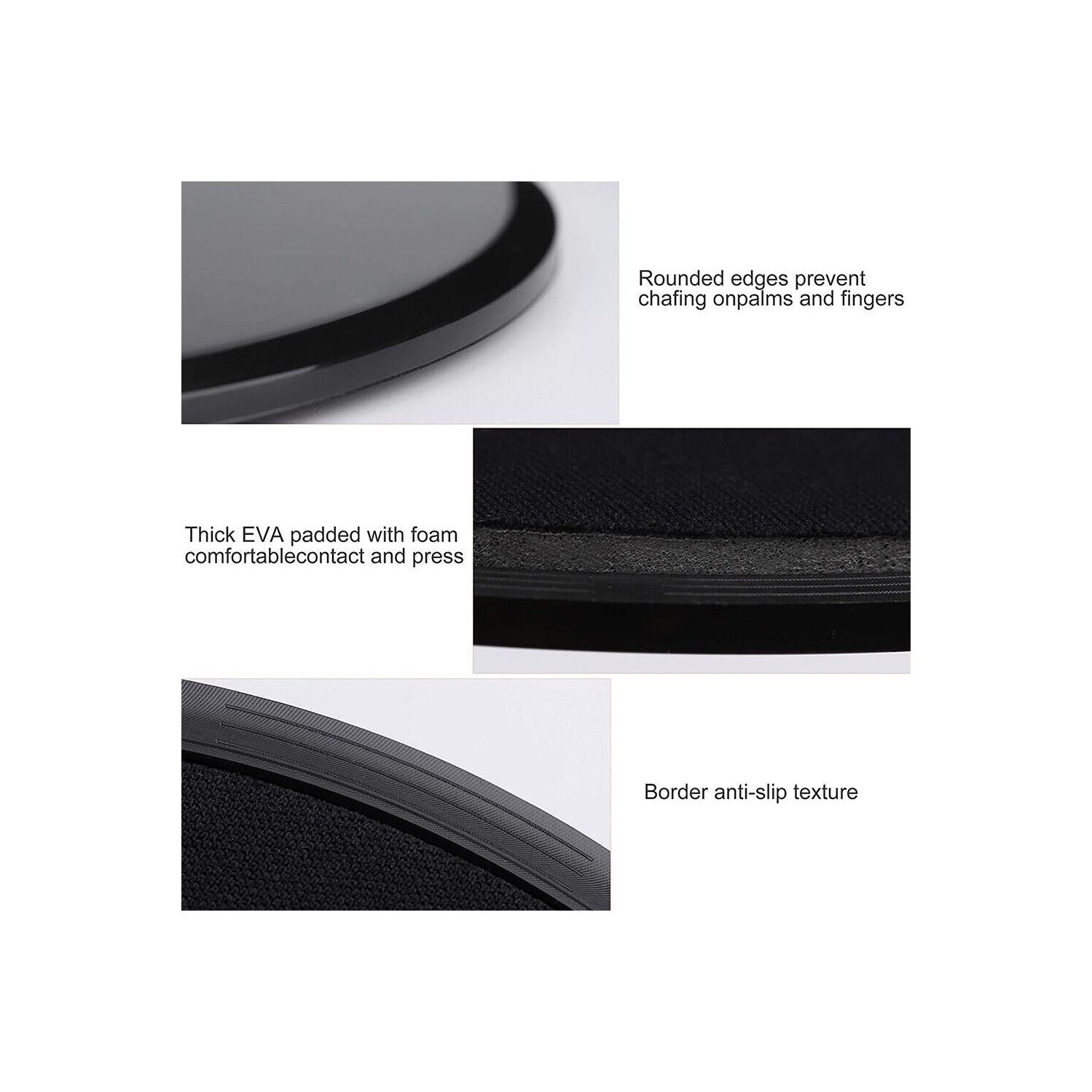 2 glisseurs d’exercice principaux : disques glisseurs double face pour l’entraînement à la maison