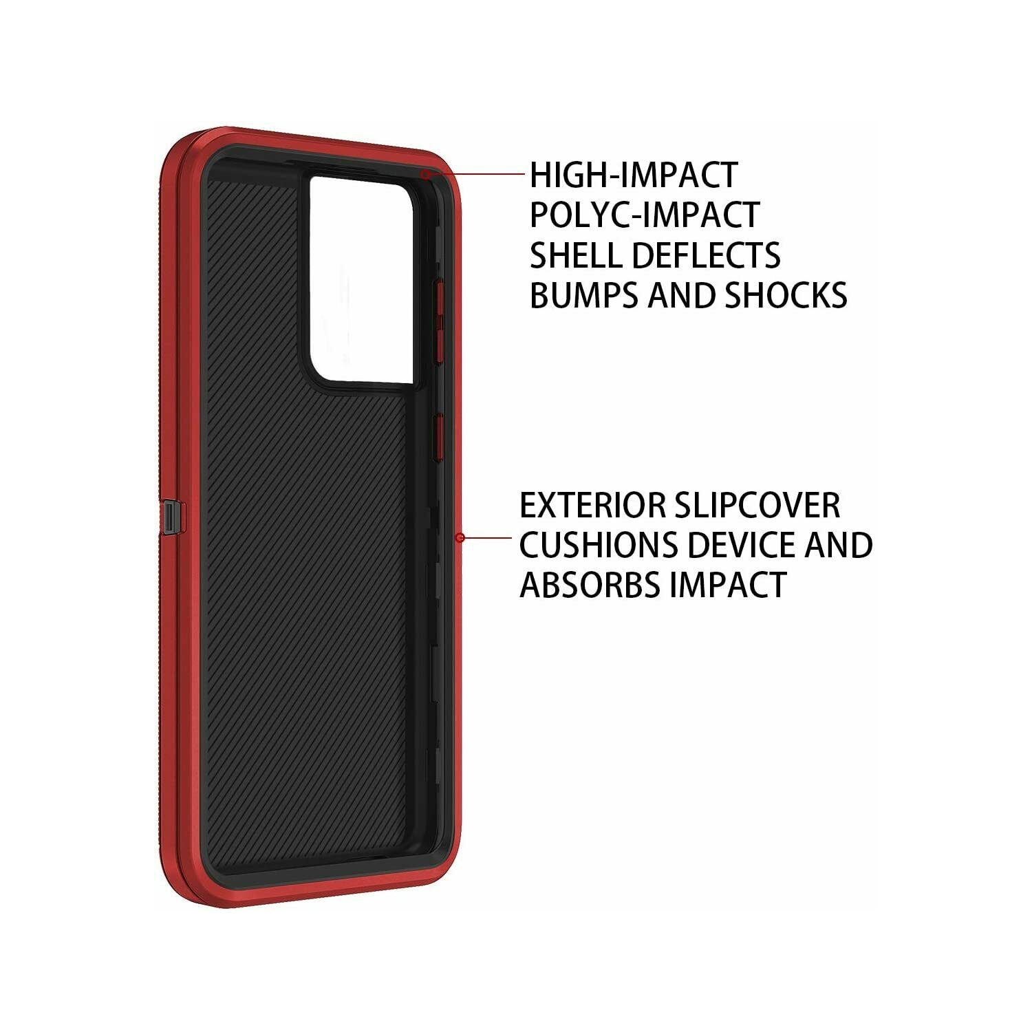 Pour Samsung Galaxy S22 5G 3en1 Étui résistant aux chutes Tradies Hybrid Armor, robuste, antichoc et robuste