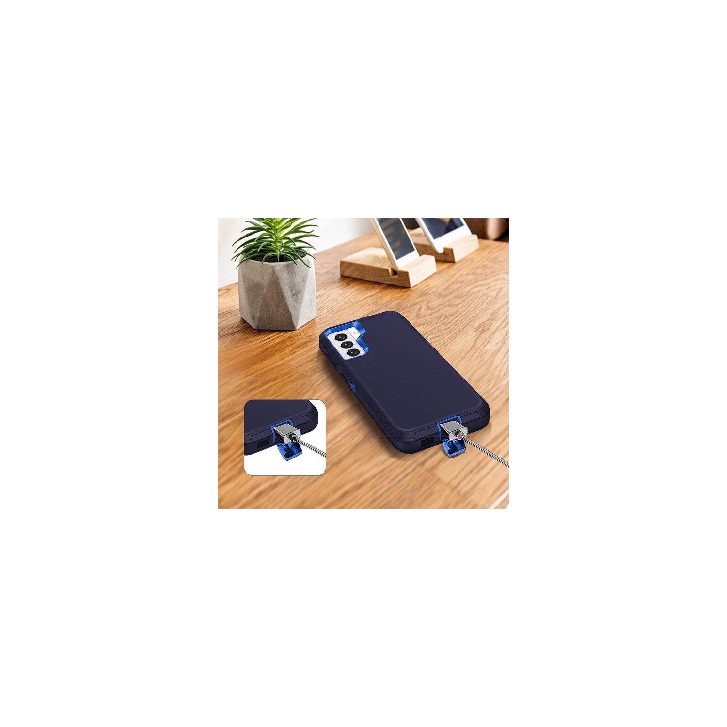 Pour Samsung Galaxy S22 5G 3en1 Étui résistant aux chutes Tradies Hybrid Armor, robuste, antichoc et robuste