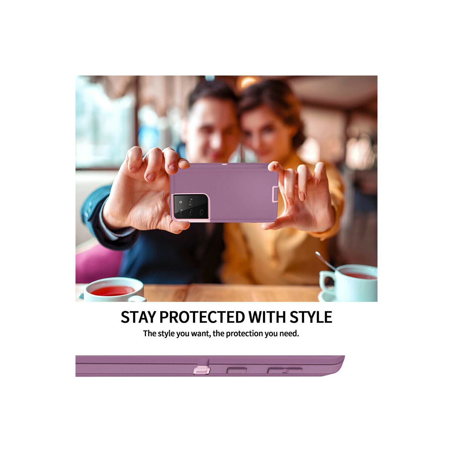 Pour Samsung Galaxy S22 5G 3en1 Étui résistant aux chutes Tradies Hybrid Armor, robuste, antichoc et robuste