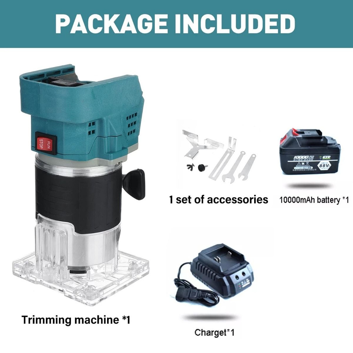 88V Cordless Electric Trimmer Woodworking Compact Router For Makita 21V Battery