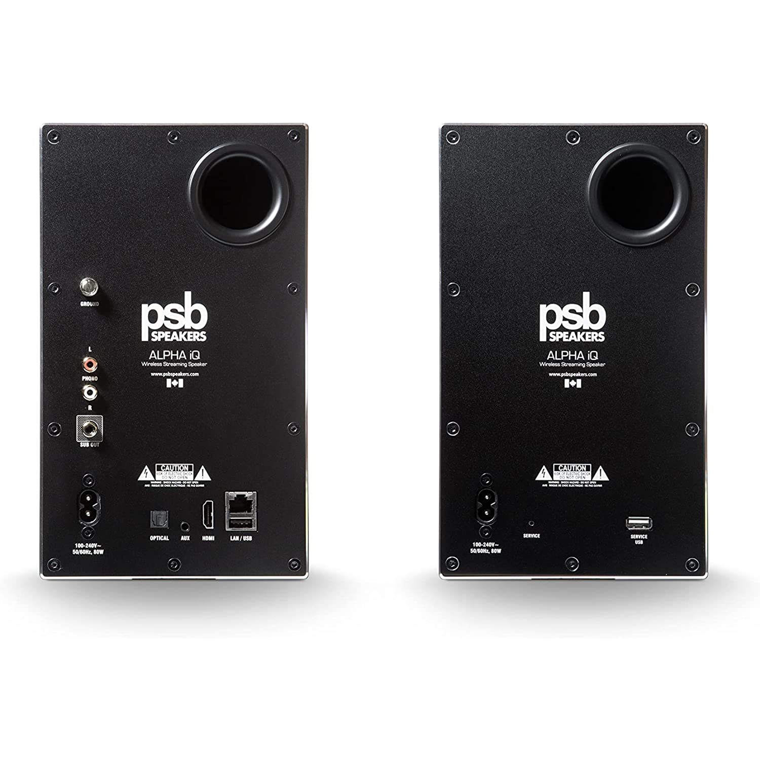 PSB Alpha iQ Streaming Powered Speakers with BluOS - Black