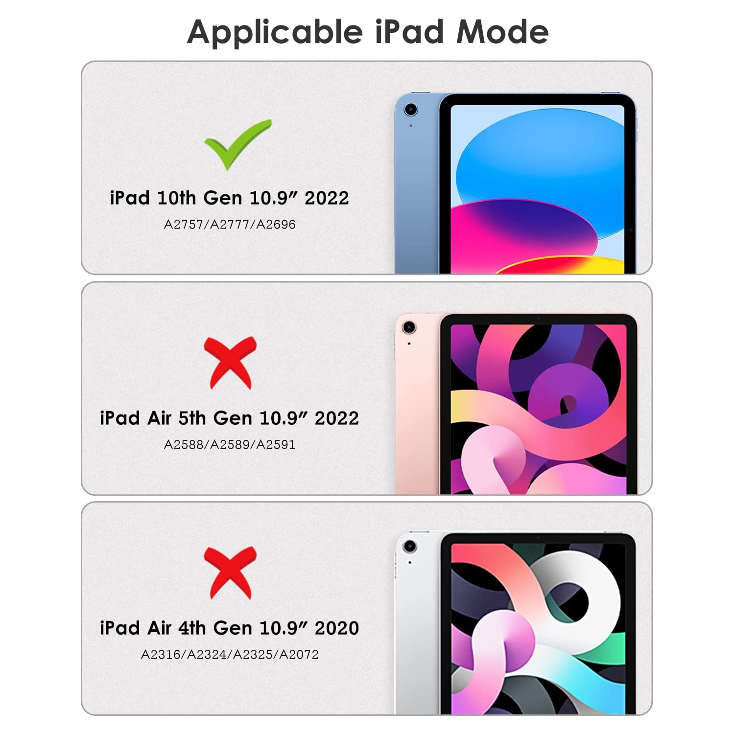 Étui robuste XCRS pour iPad 11ᵉ de 11 po (2025), iPad 10ᵉ de 10,9 po (2022) avec béquille, robuste antichoc, couverture de protection