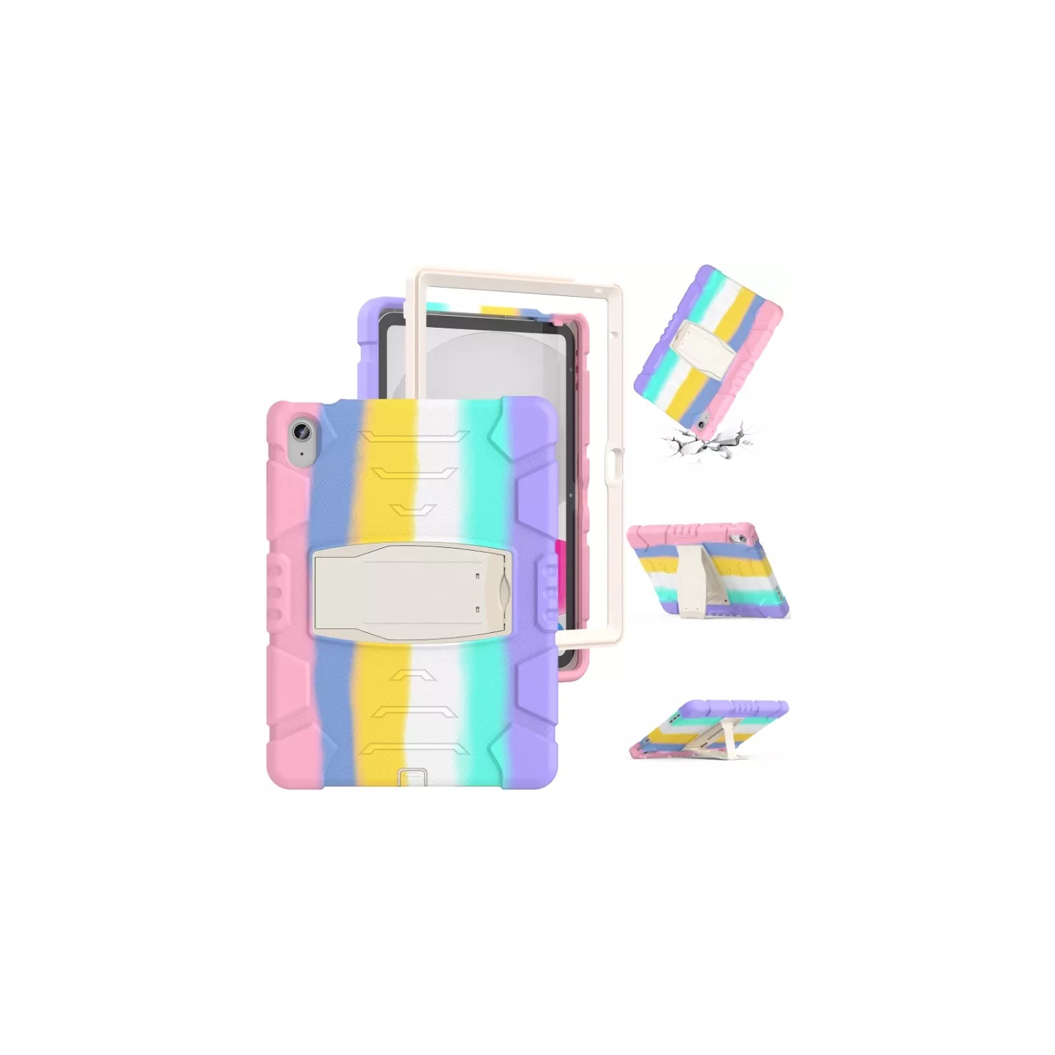 XCRS Rugged Case for iPad 11th Generation 11 Inch (2025), iPad 10th Generation 10.9 Inch (2022) with Kickstand, Heavy Duty Shockproof, Anti Skid