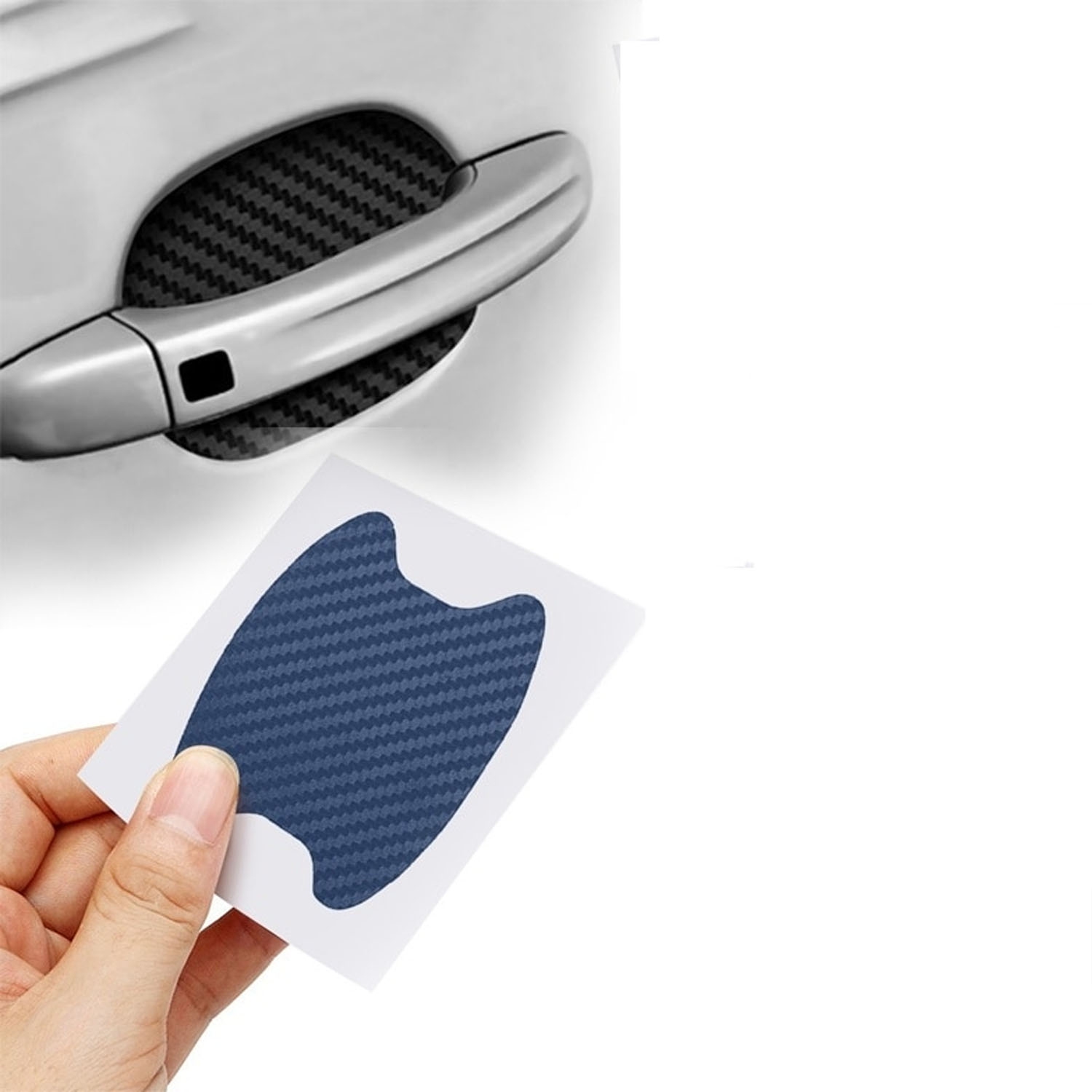 4 pièces universelles pour poignée de porte de voiture; Pellicule de protection anti-rayures pour voiture; Autocollants pour voitures, camions, VUS