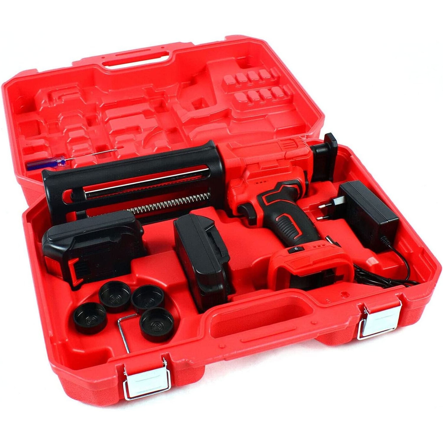 Cordless Caulking Gun, 20V Electric Caulk Adhesive Gun, w/2.0Ah Li-Battery Charger Caulking Tools for Filling, Sealing