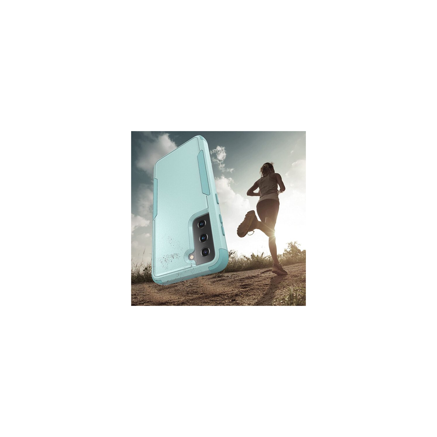 Étui rigide ajusté Defender de SuperShield pour Galaxy S22 5G - Bleu ciel