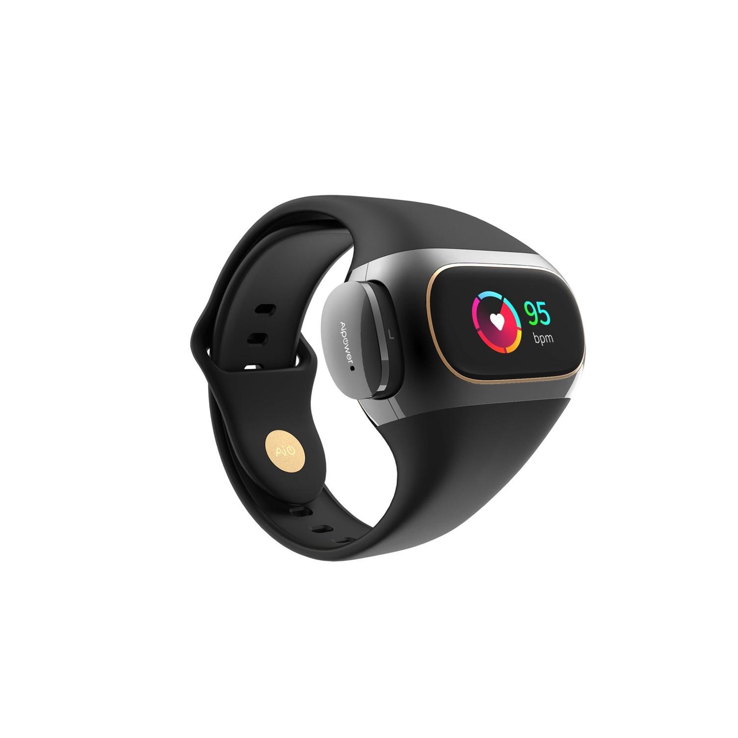 Écouteurs bouton Woukes par Aipower : Écouteurs bouton Hi-Fi sans fil autonomes ai-W20 chargés sur votre poignet