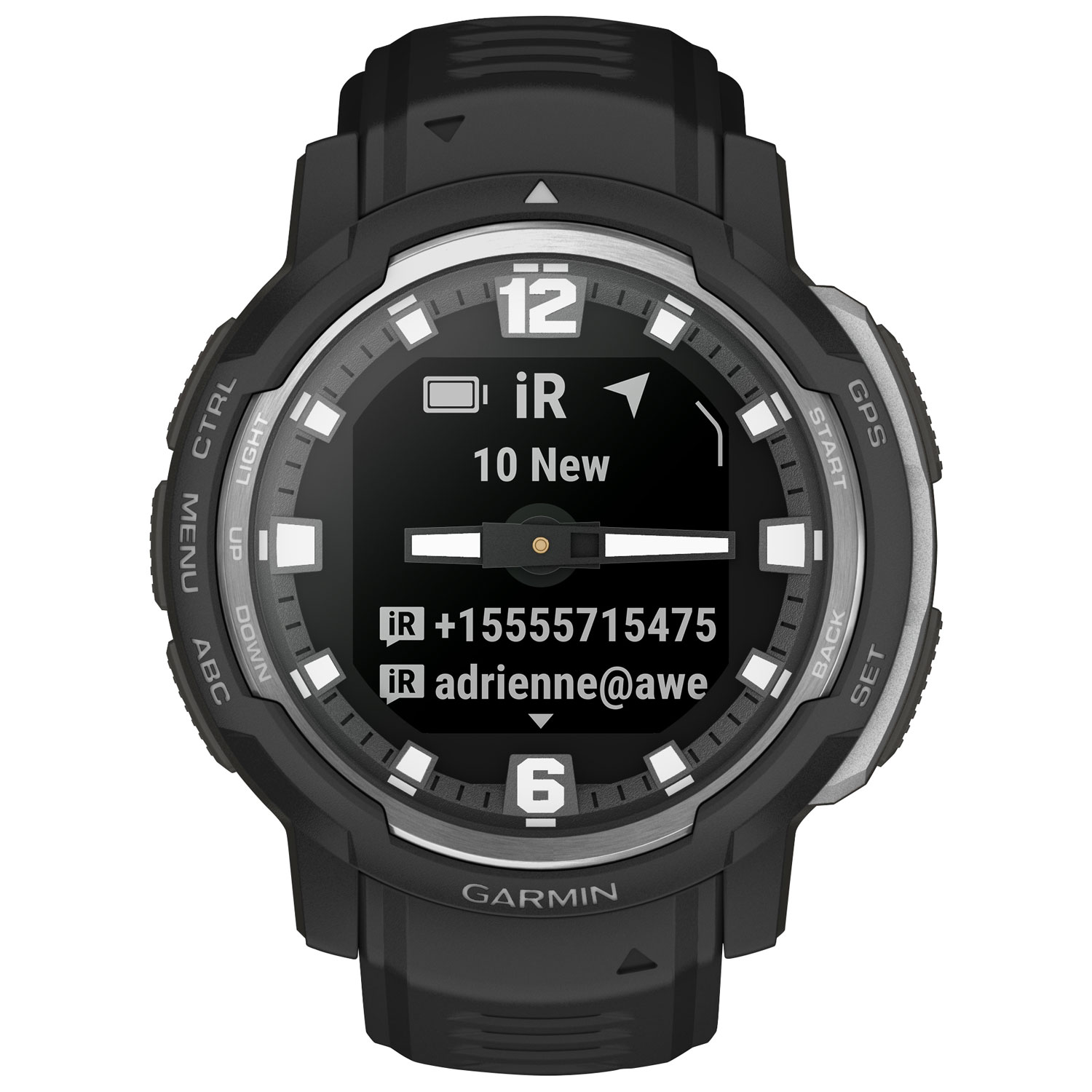 Garmin Instinct Crossover 45mm Bluetooth Multisport Smartwatch - Black