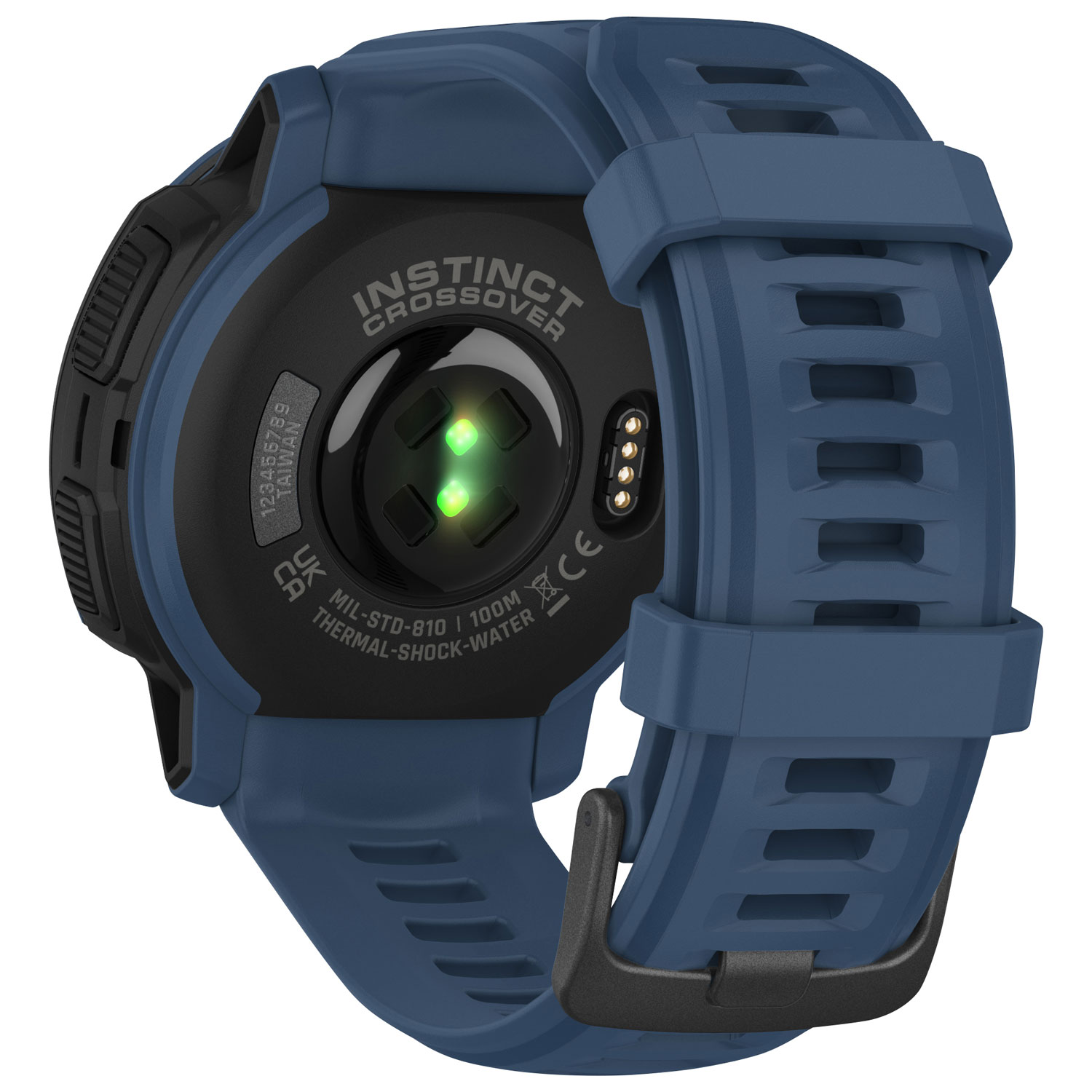 Montre intelligente multisport Bluetooth de 45 mm Instinct Crossover Solar de Garmin - Bleu profond