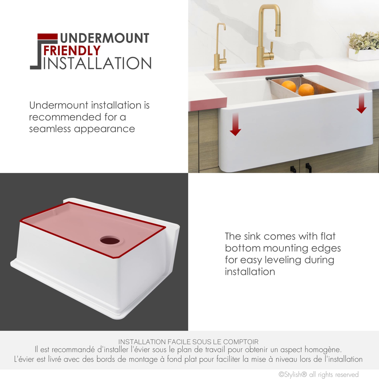 Stylish Farmhouse/Apron Front 30 inch White Composite Granite Workstation Single Bowl Kitchen Sink S-830WH