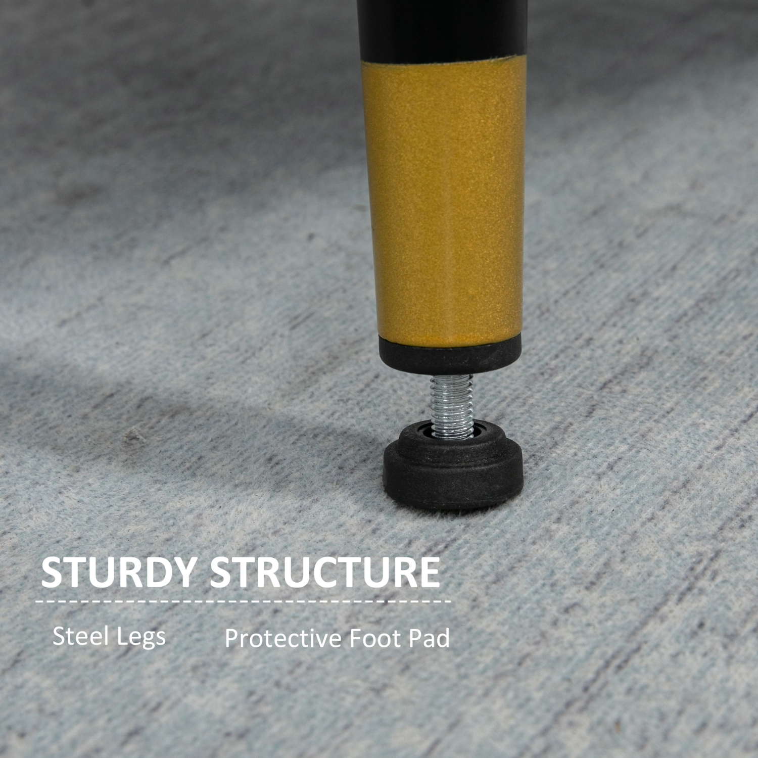 Chaise d'appoint moderne HOMCOM, fauteuil en tissu recouvert avec siège long, pattes en acier, dossier souple, fauteuil de salon capitonné pour la