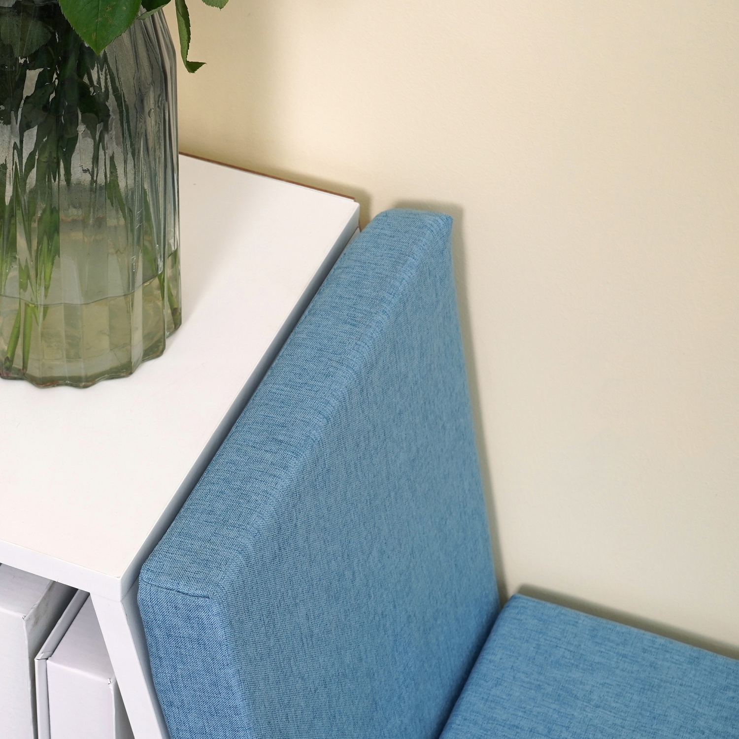 HOMCOM – Bibliothèque à 5 cubes de rangement avec coin de lecture, bibliothèque moderne avec coussin de siège, tablette de rangement pour bureau à