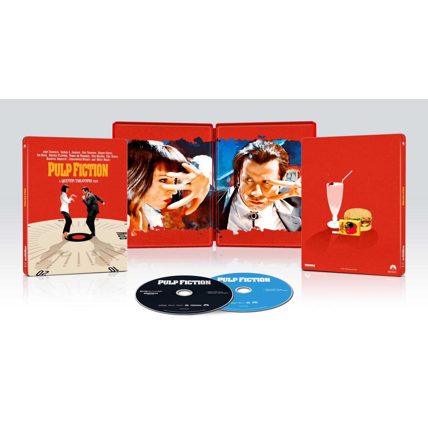 Pulp Fiction [SteelBook] [Includes Digital Copy] [4K Ultra HD Blu-ray/Blu-ray]