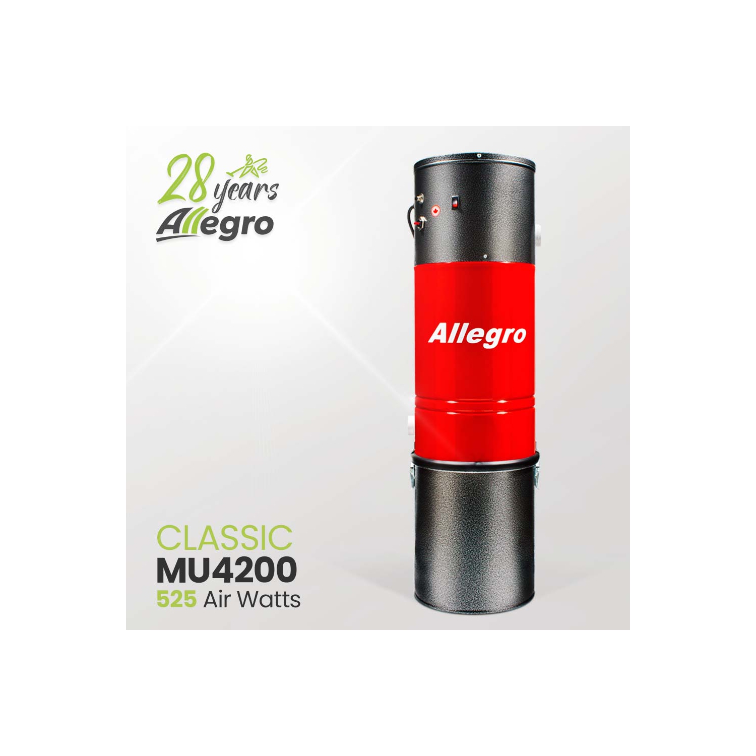 Allegro Classic MU4200 3,000 Square Foot Home Central Vacuum System Power Unit