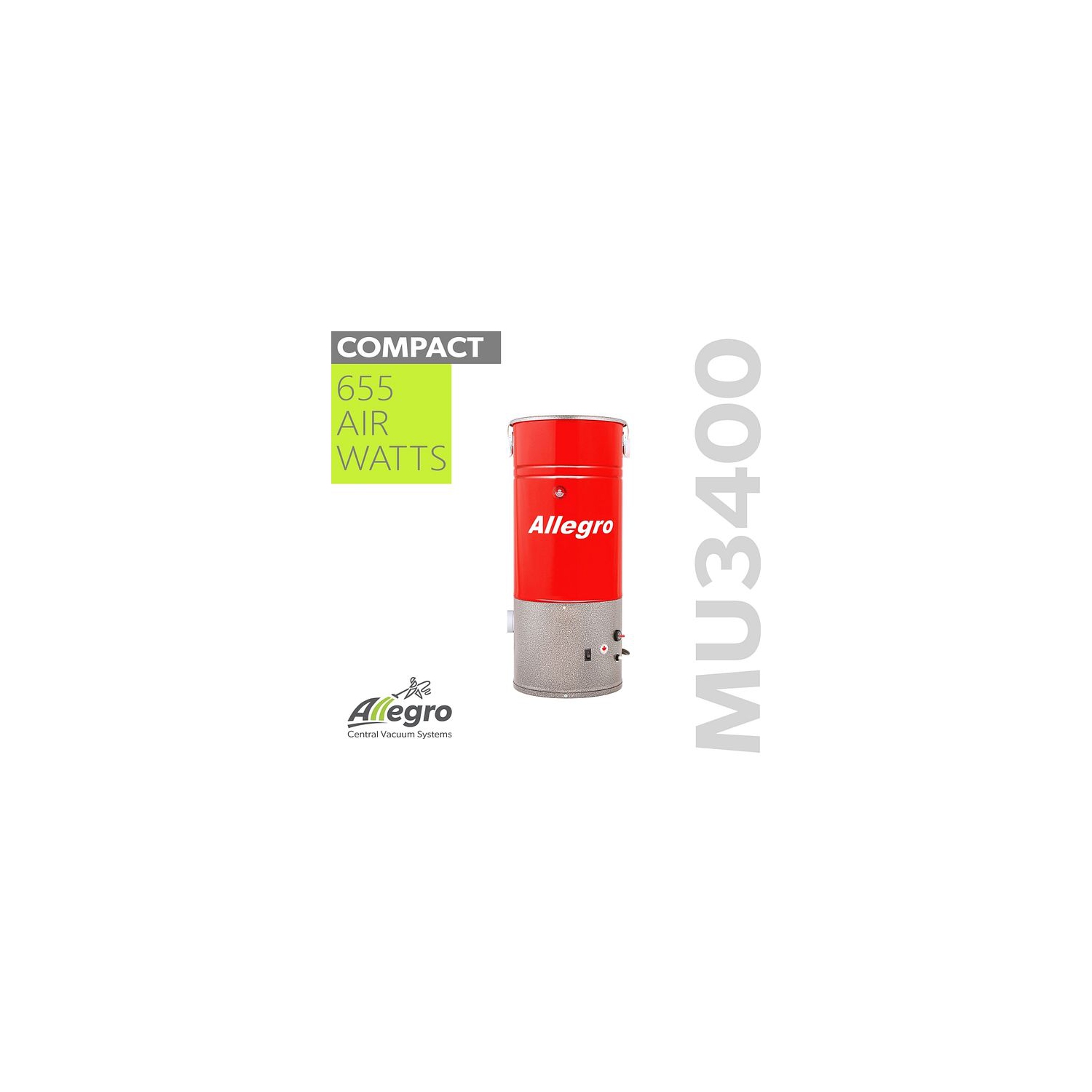 Allegro COMPACT 2,500 Square Foot Home Central Vacuum System