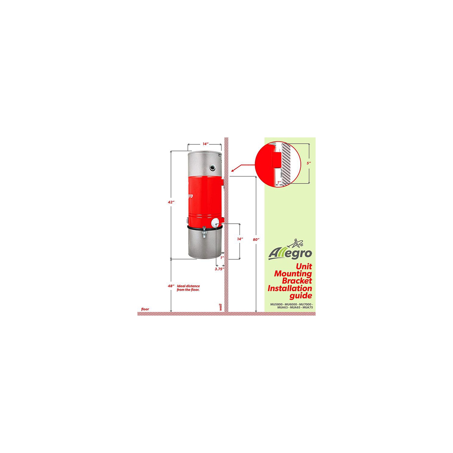 Allegro – unité d’alimentation pour système d’aspirateur central 15,000 pi2 ZENITH MU7000