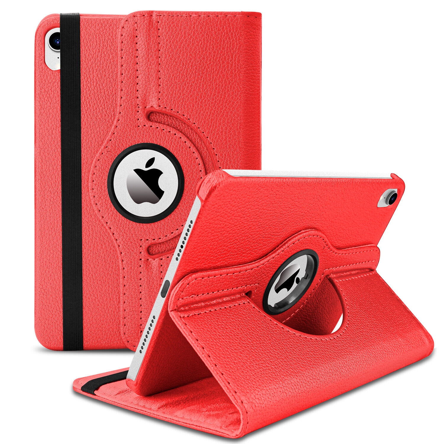XCRS Folio Case for Apple iPad 10th Generation 10.9 inch 360° Swivel Rotating Cover, Multi-Angle Viewing, PU Leather Auto Wake/Sleep with Strap