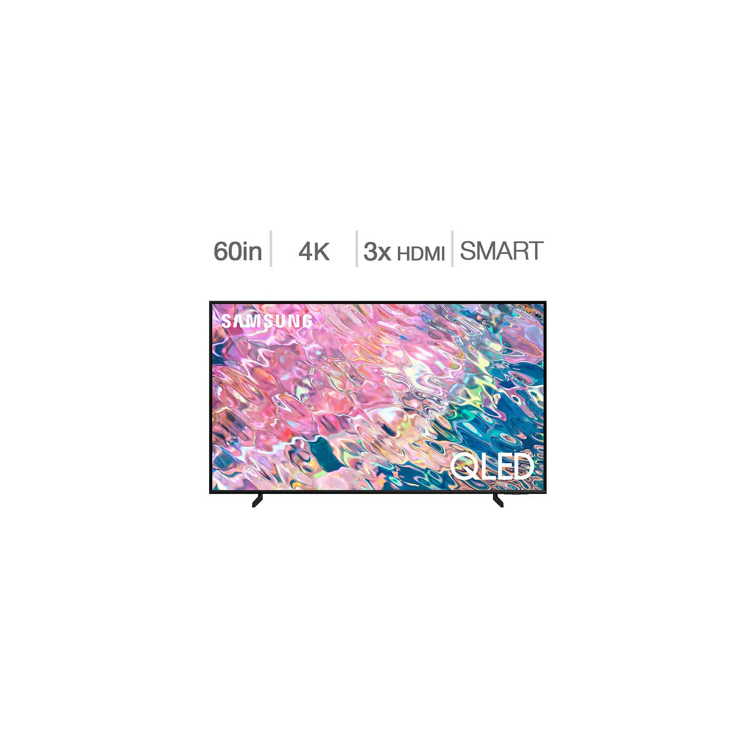 Open Box - Samsung 60" QN60Q60BAFXZC - 4K UHD QLED LCD TV with One Year DC Canada Warranty