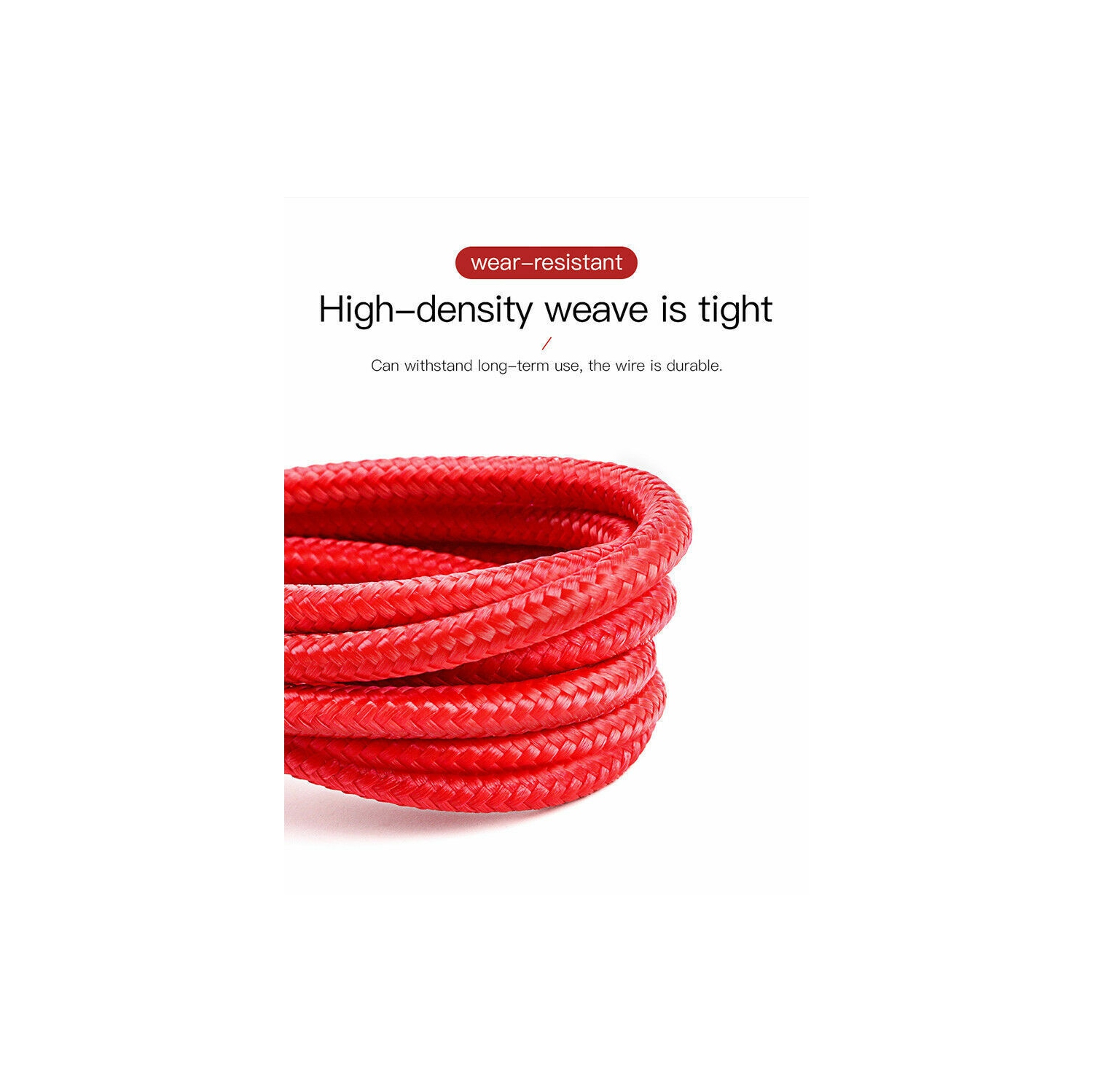 Câble USB-C à recharge rapide de 2M m de Baseus pour Samsung Galaxy S21 S10 S9 S8 S20 plus/Ultra A22 A40 A52 A70, LG V20 S série A Note Tab LG HTC