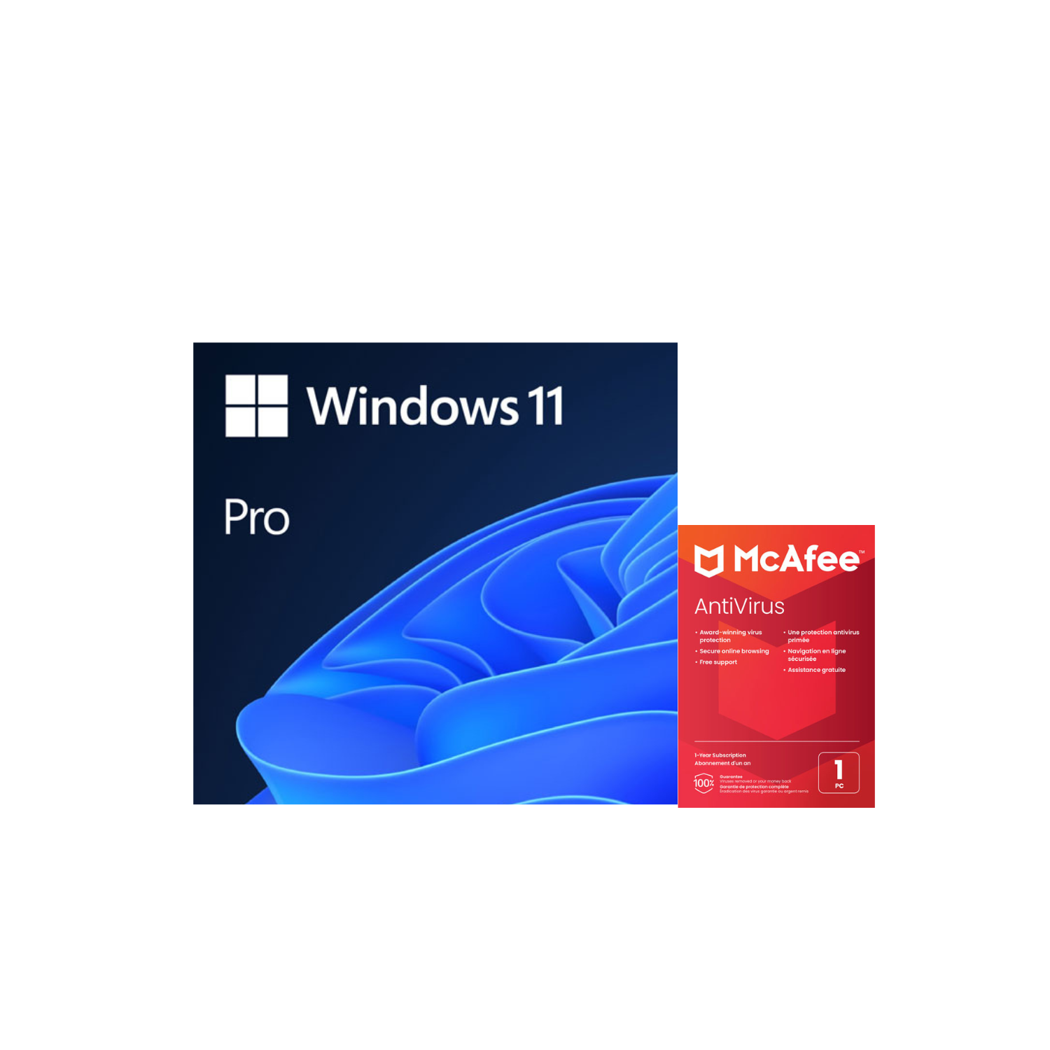 Microsoft Windows 11 Pro (PC) & McAfee AntiVirus Plus Combo | 1 User | Digital Download