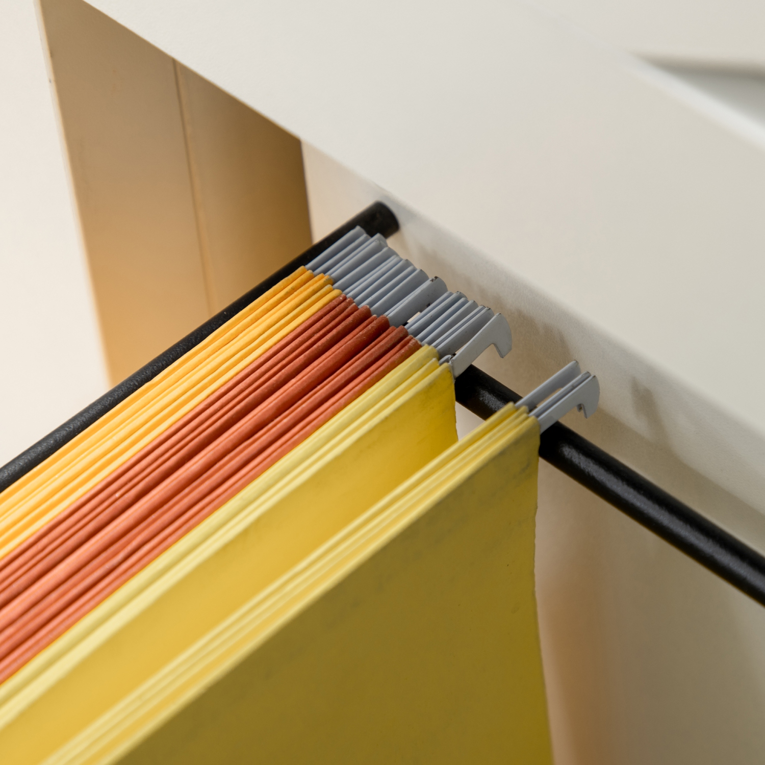 Vinsetto – Classeur vertical à 2 tiroirs avec barres de suspension pour bureau à domicile de format A4, blanc