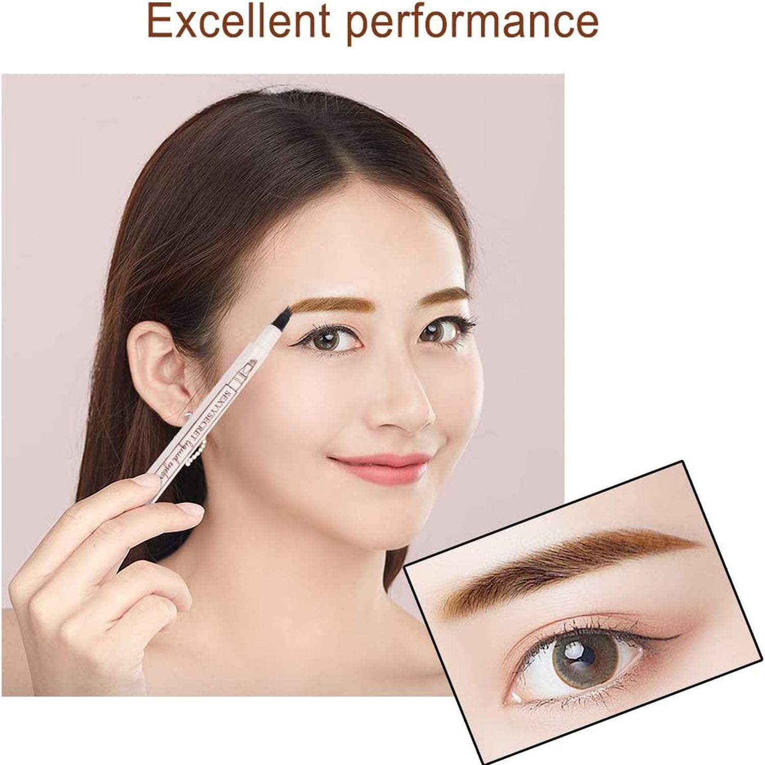 Microblading Eyebrow Pen Makeup with a Micro-Fork Tip Applicator Sketch Liquid Eyebrow Pencil