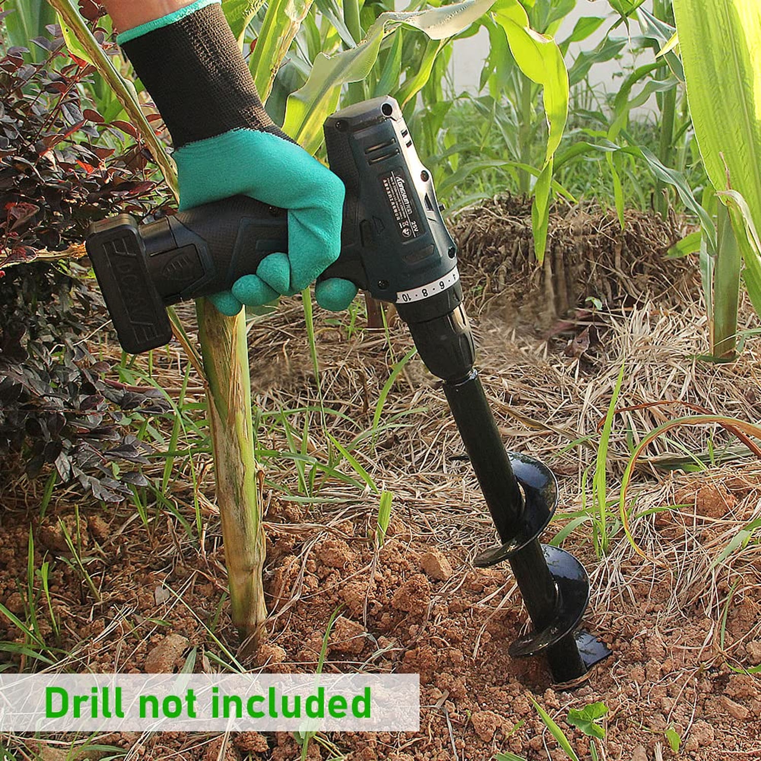 Garden Spiral Electric Drill Machine Auger Bit Yard Gardening Planting Hole Digger Tool