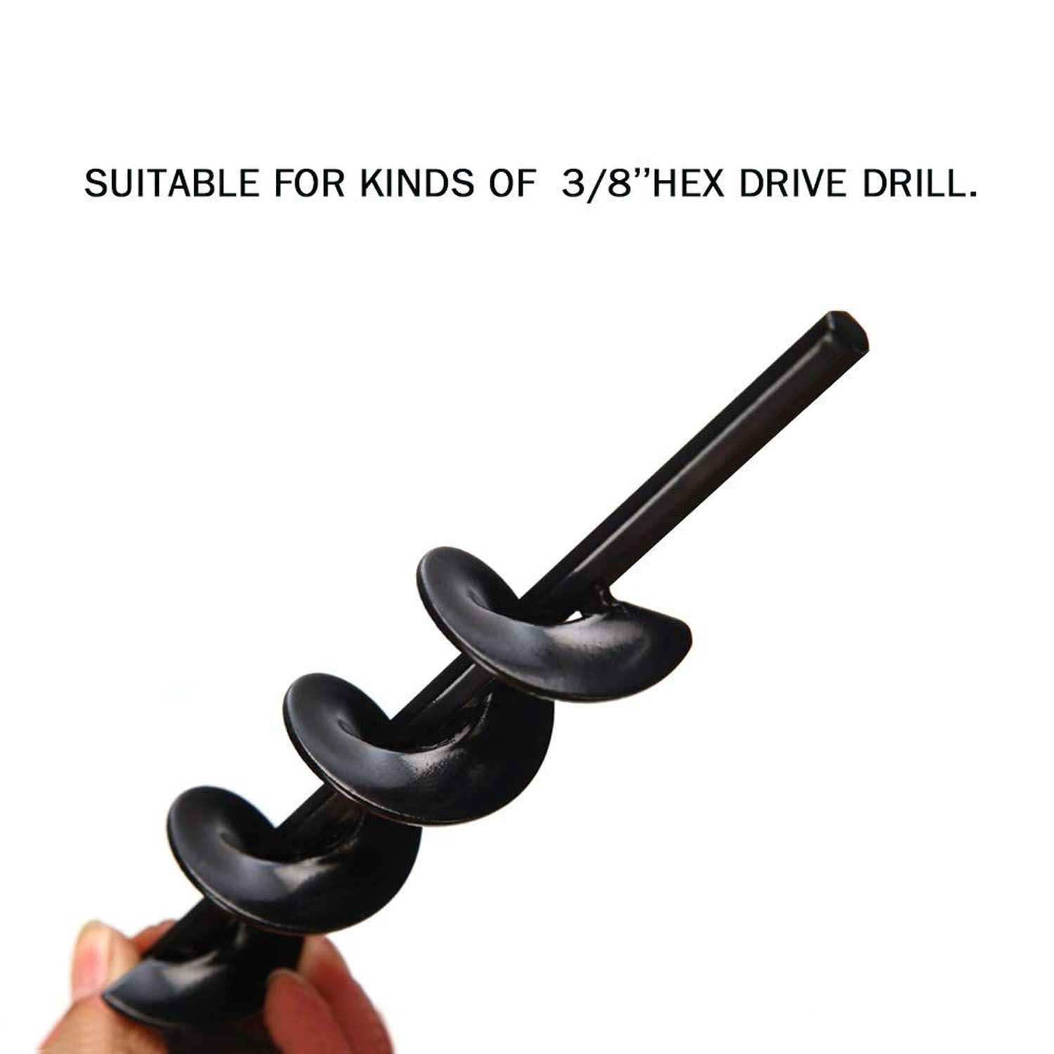 Garden Spiral Electric Drill Machine Auger Bit Yard Gardening Planting Hole Digger Tool