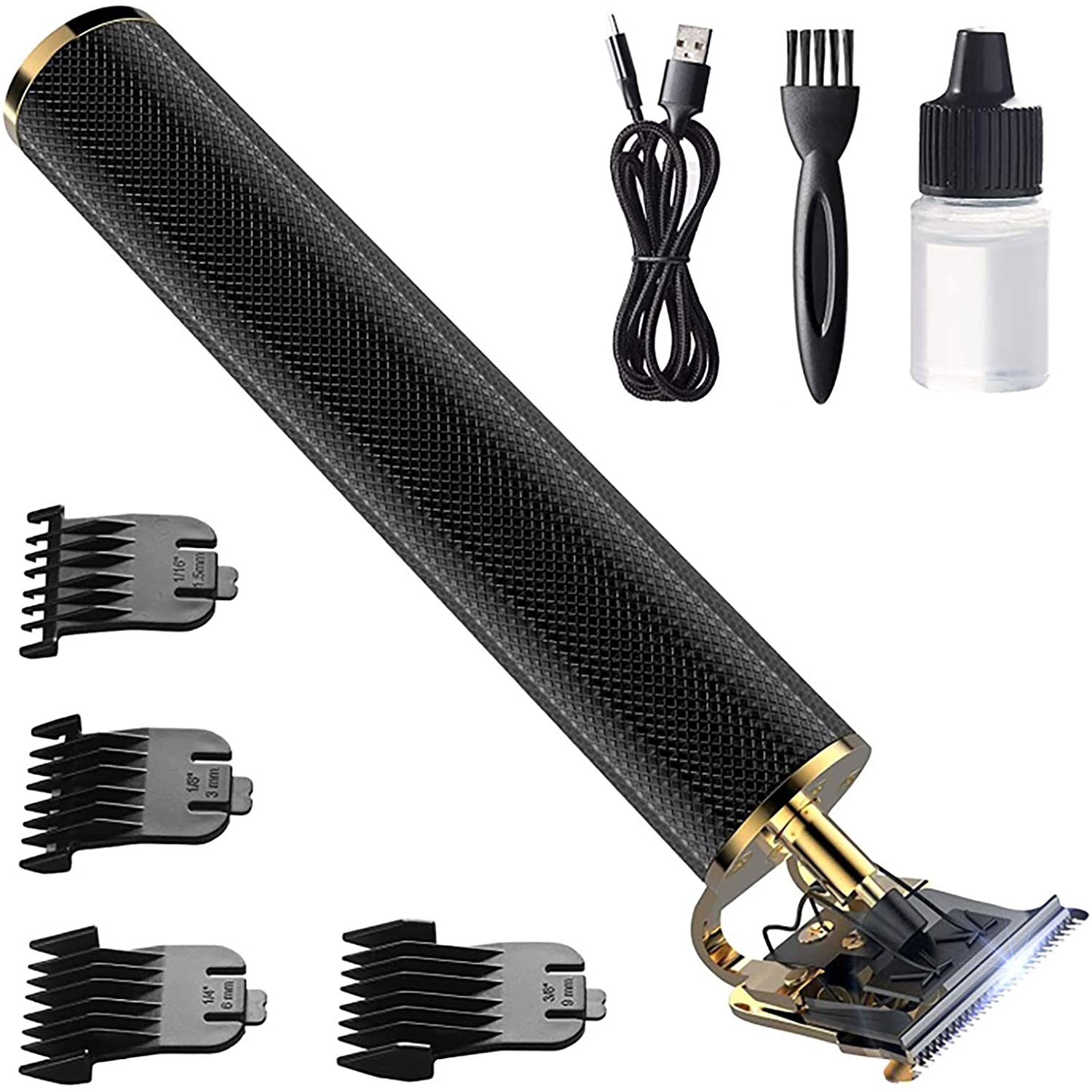 Tondeuse professionnelle Outliner, tondeuse sans fil à lame en T pour hommes, tondeuse à cheveux sans fil rechargeable pour hommes Baldwed Hair