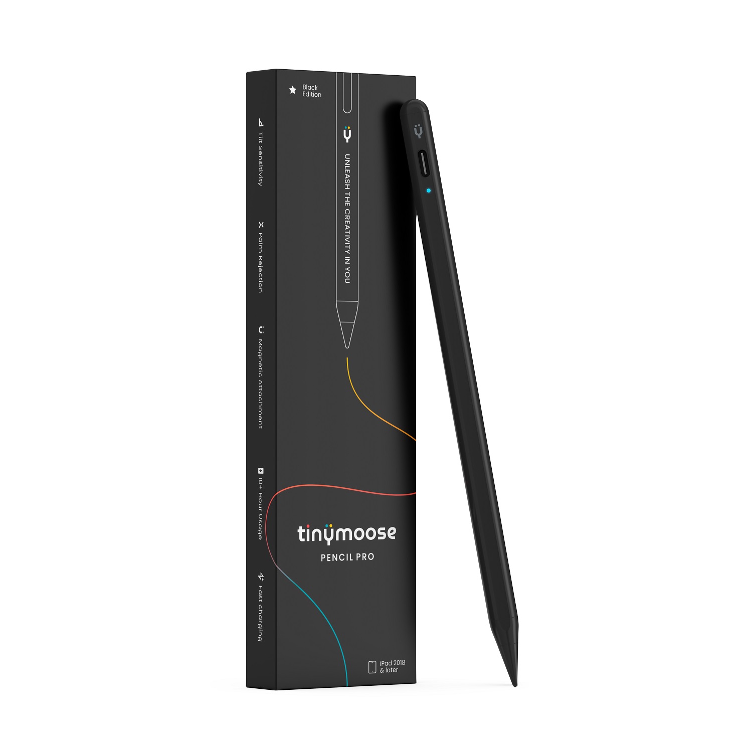 Tinymoose Pencil Pro Black Edition Active Stylus iPad Pen For Apple iPad (2018-2023)